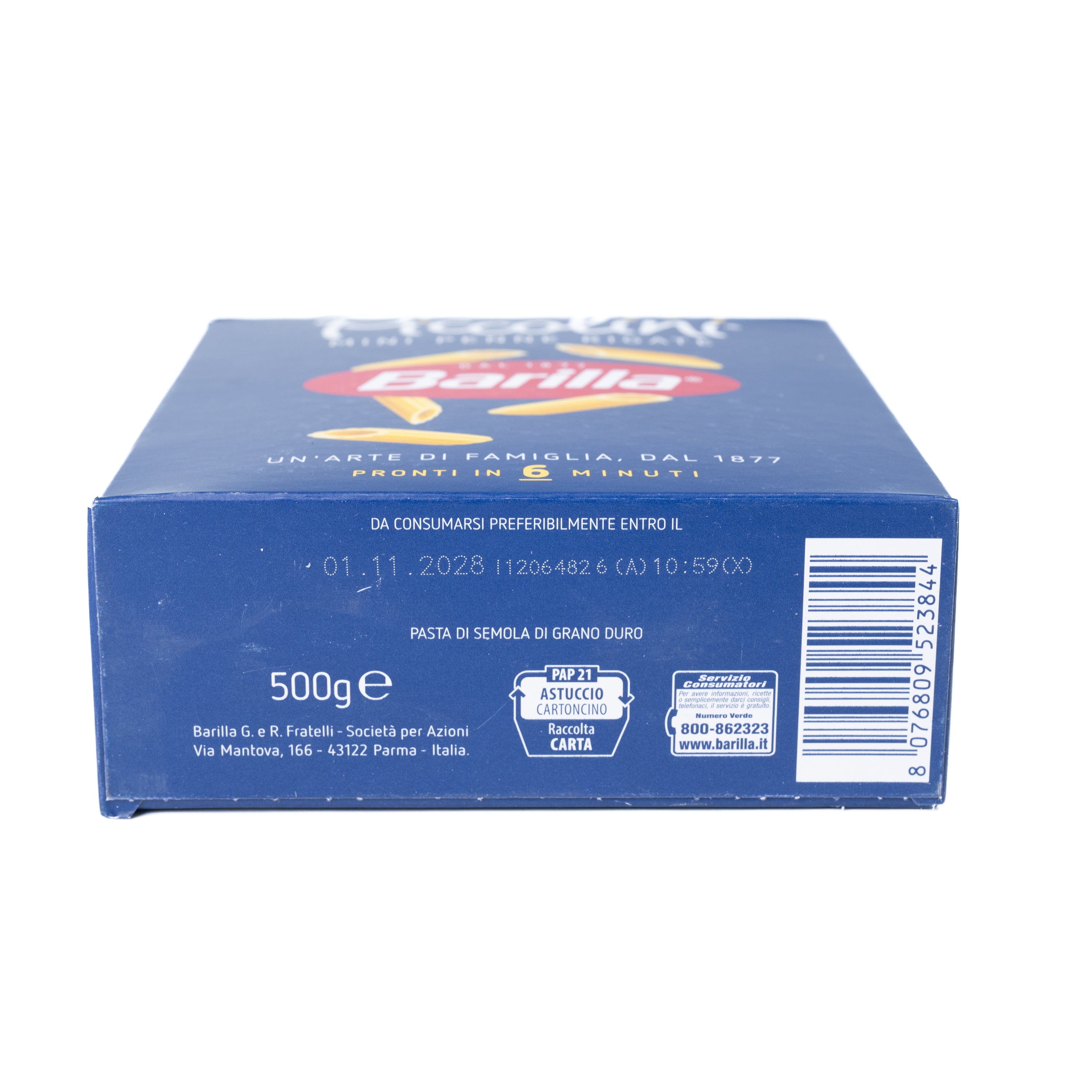 Paste Piccolini Mini Penne Rigate Barilla, 500 g