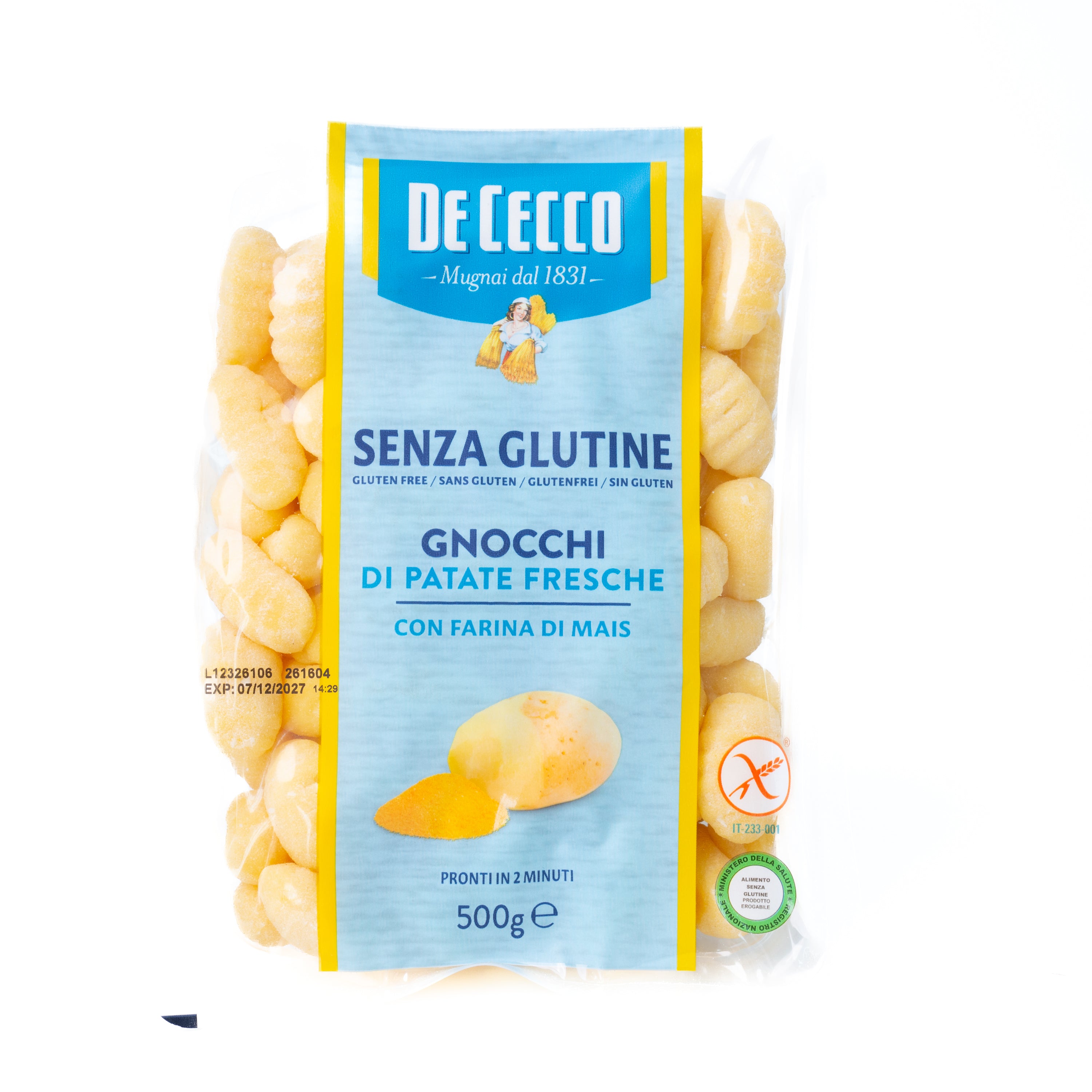 Gnocchi de cartofi fără gluten De Cecco, 500 g
