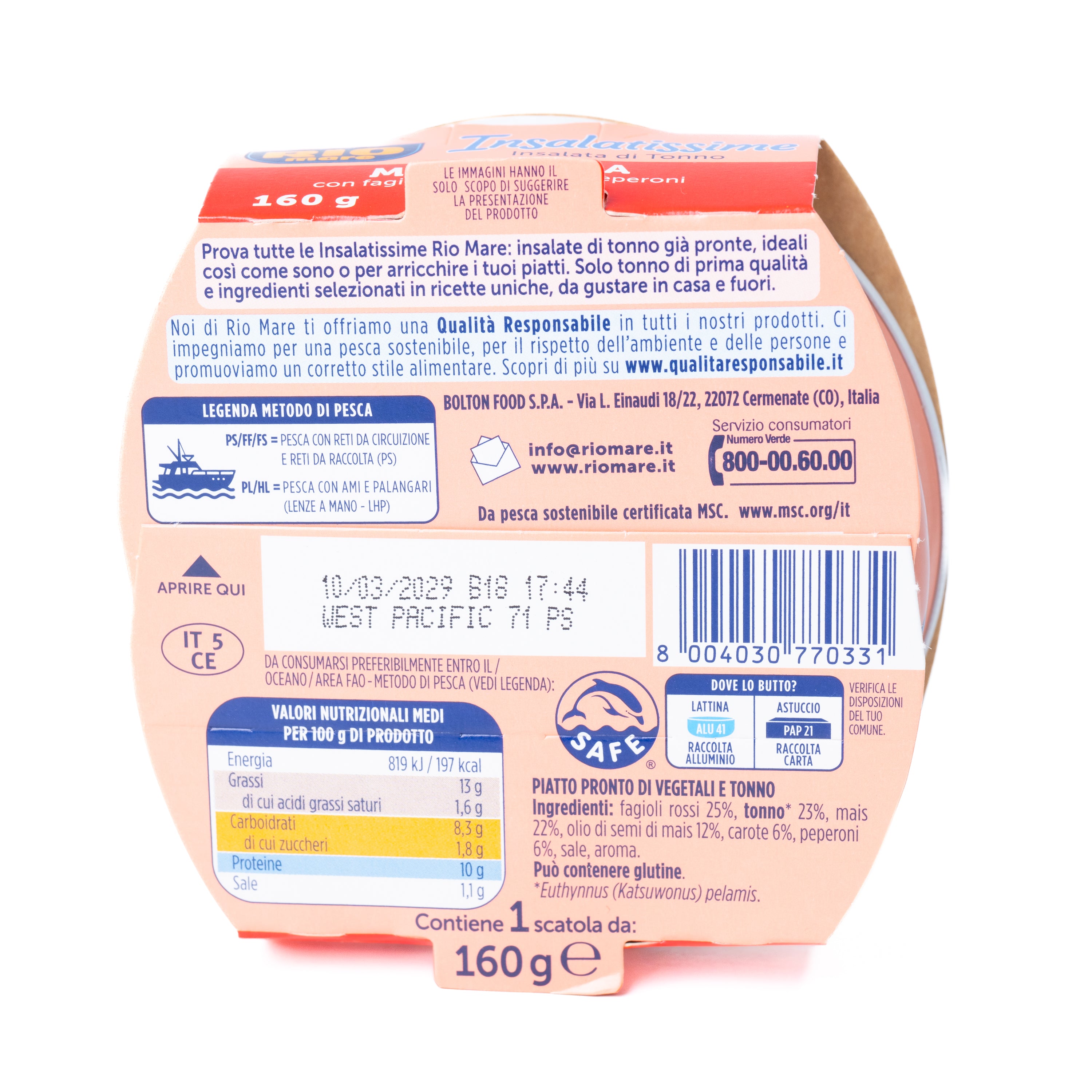 Insalatissime Messicana Rio Mare, 160 g