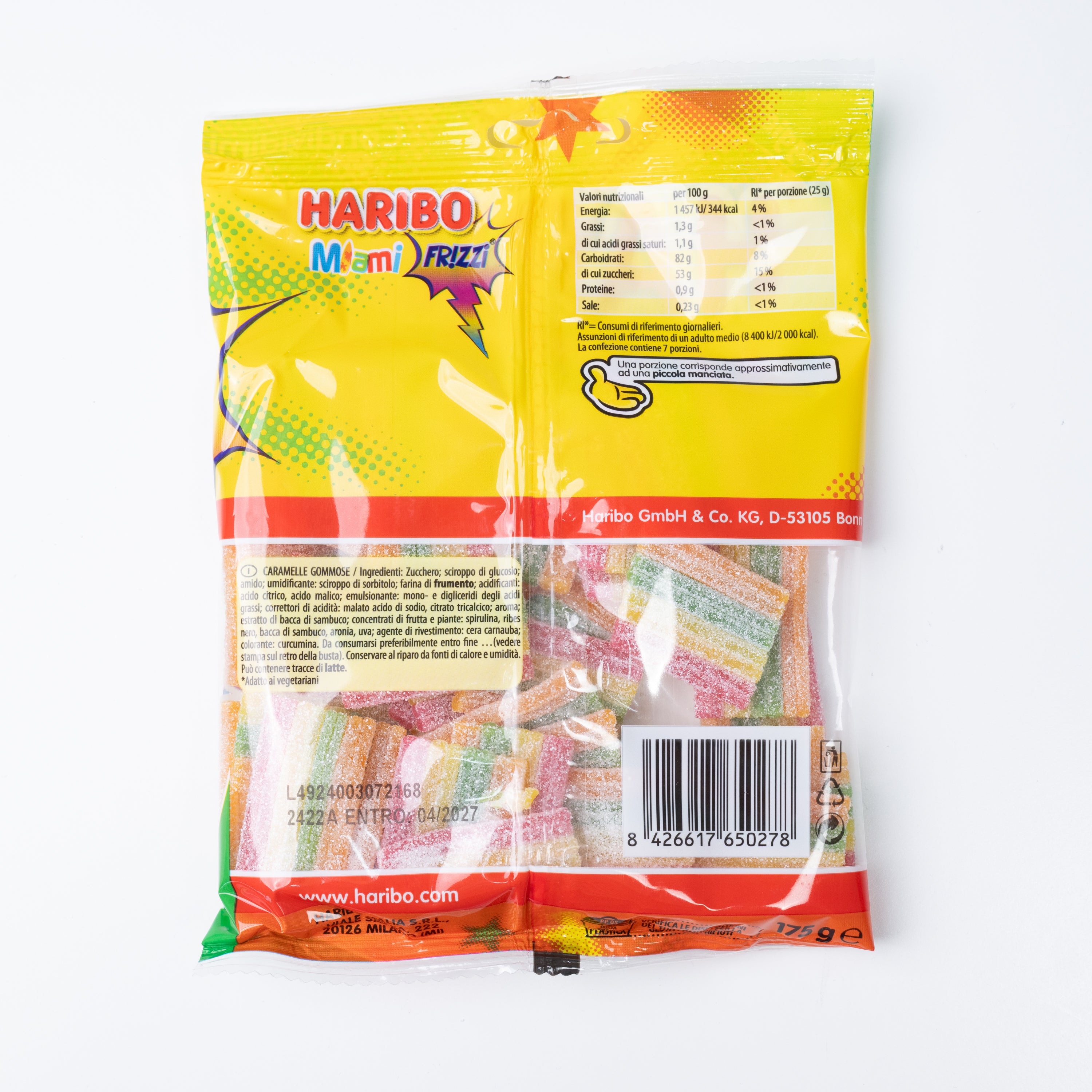 Jeleuri acidulate Miami Fizz Haribo, 175 g