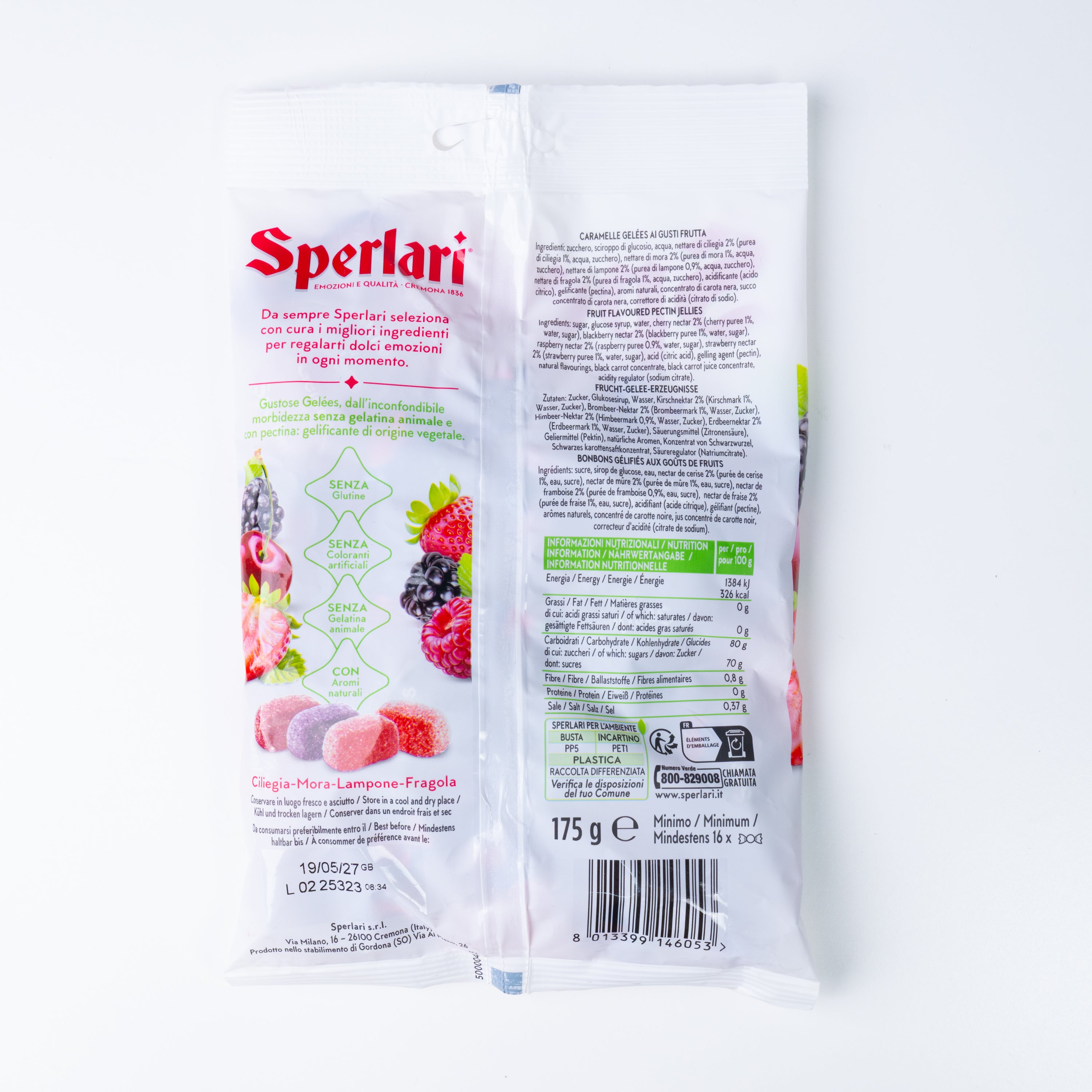 Jeleuri cu fructe roșii Sperlari Gelée Duetto, 175 g