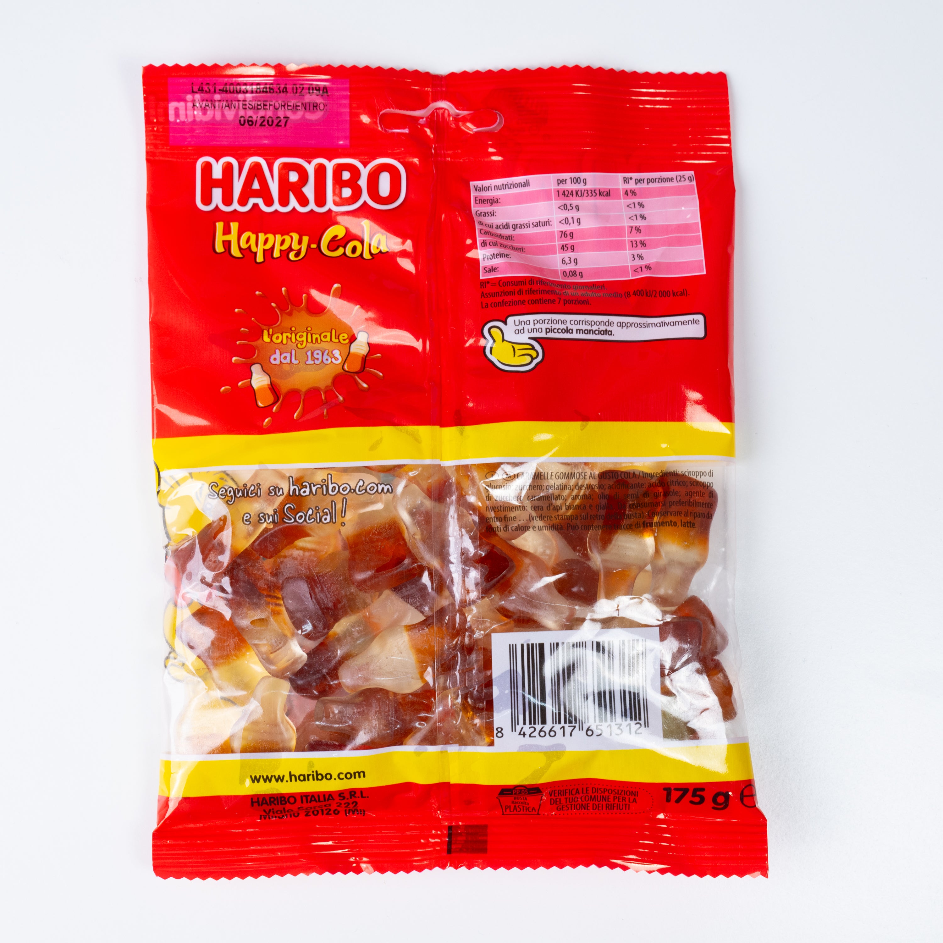 Jeleuri Happy Cola Haribo, 175 g