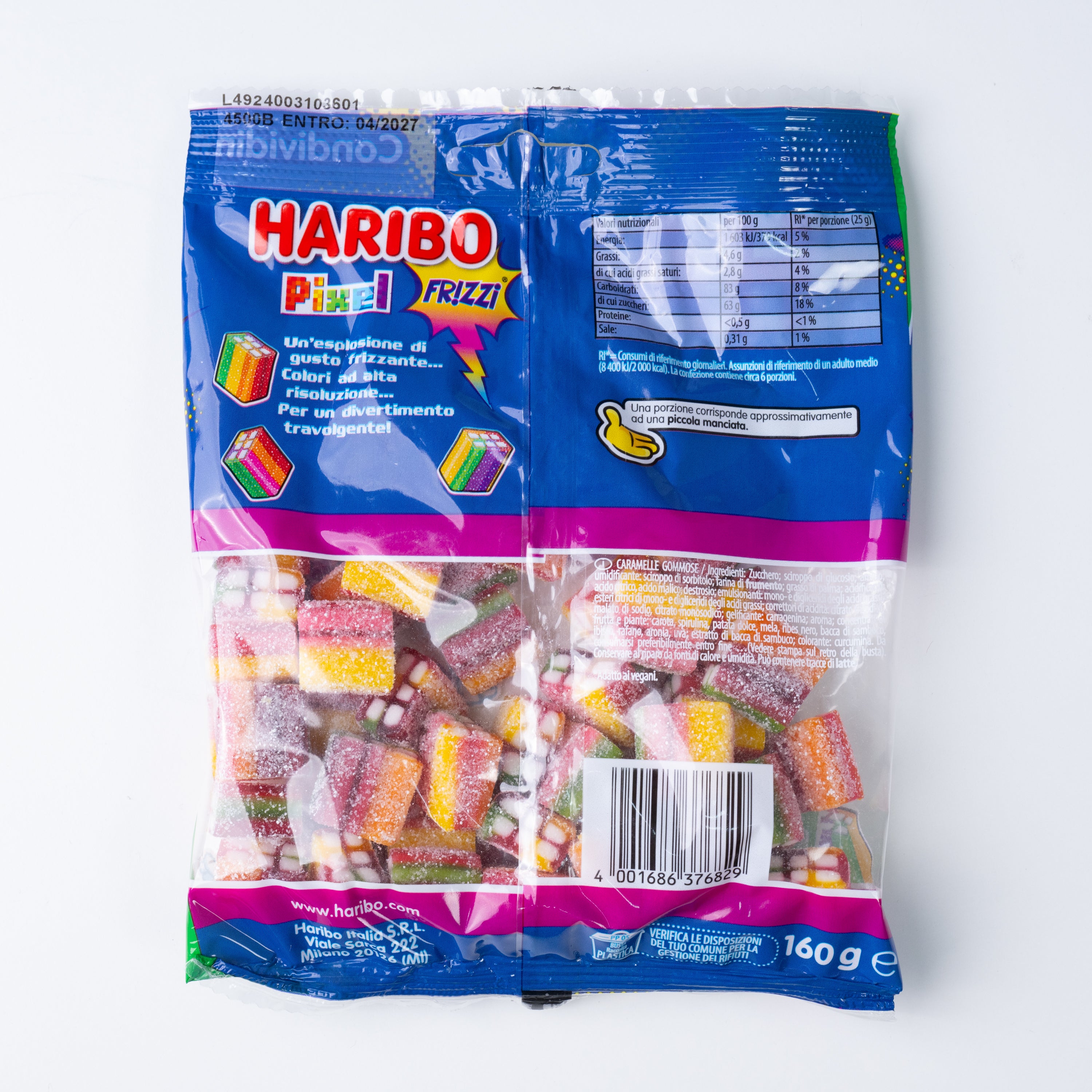 Jeleuri Rainbow Pixel Haribo, 160 g