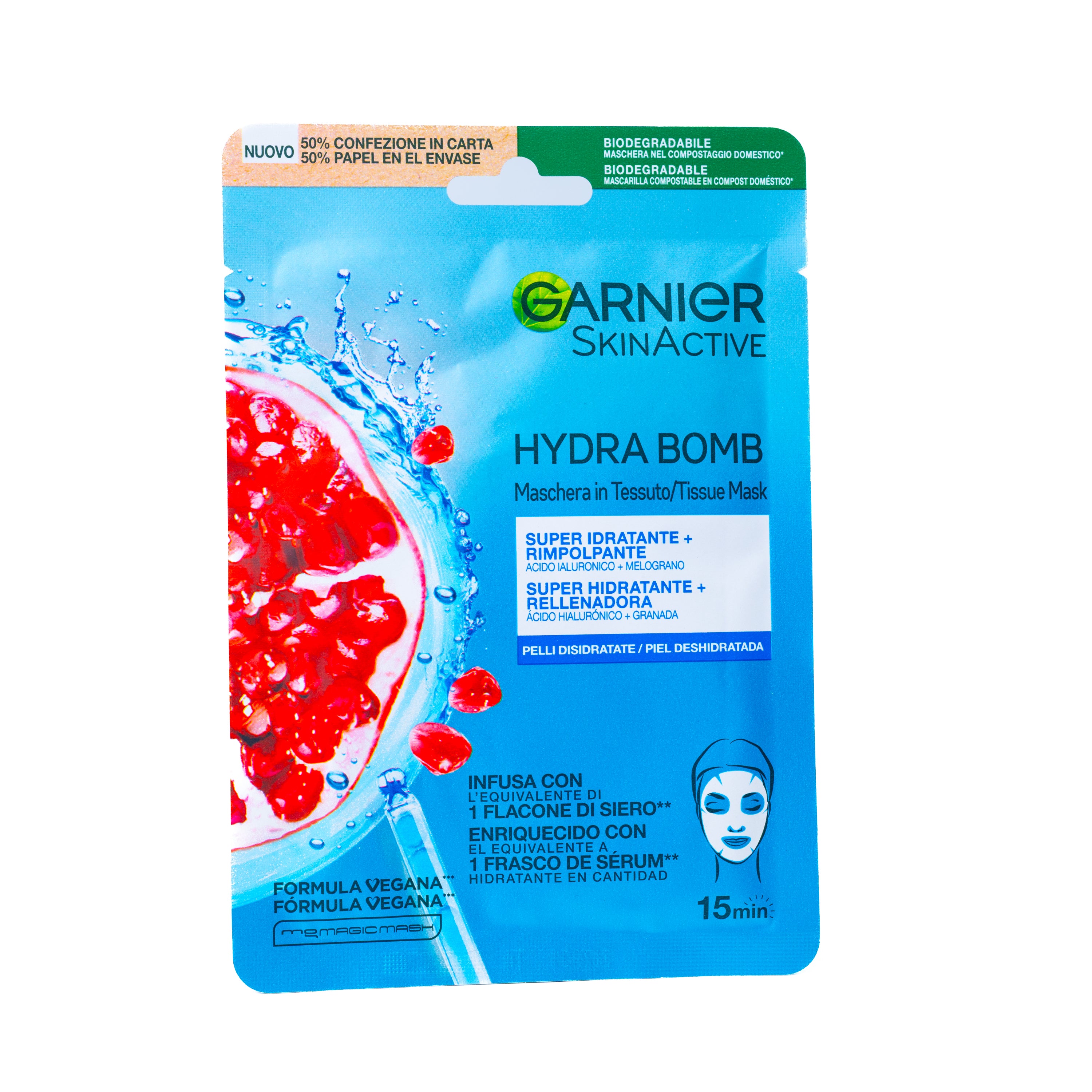 Mască facială Hydra Bomb pentru piele deshidratată Garnier, 35 g