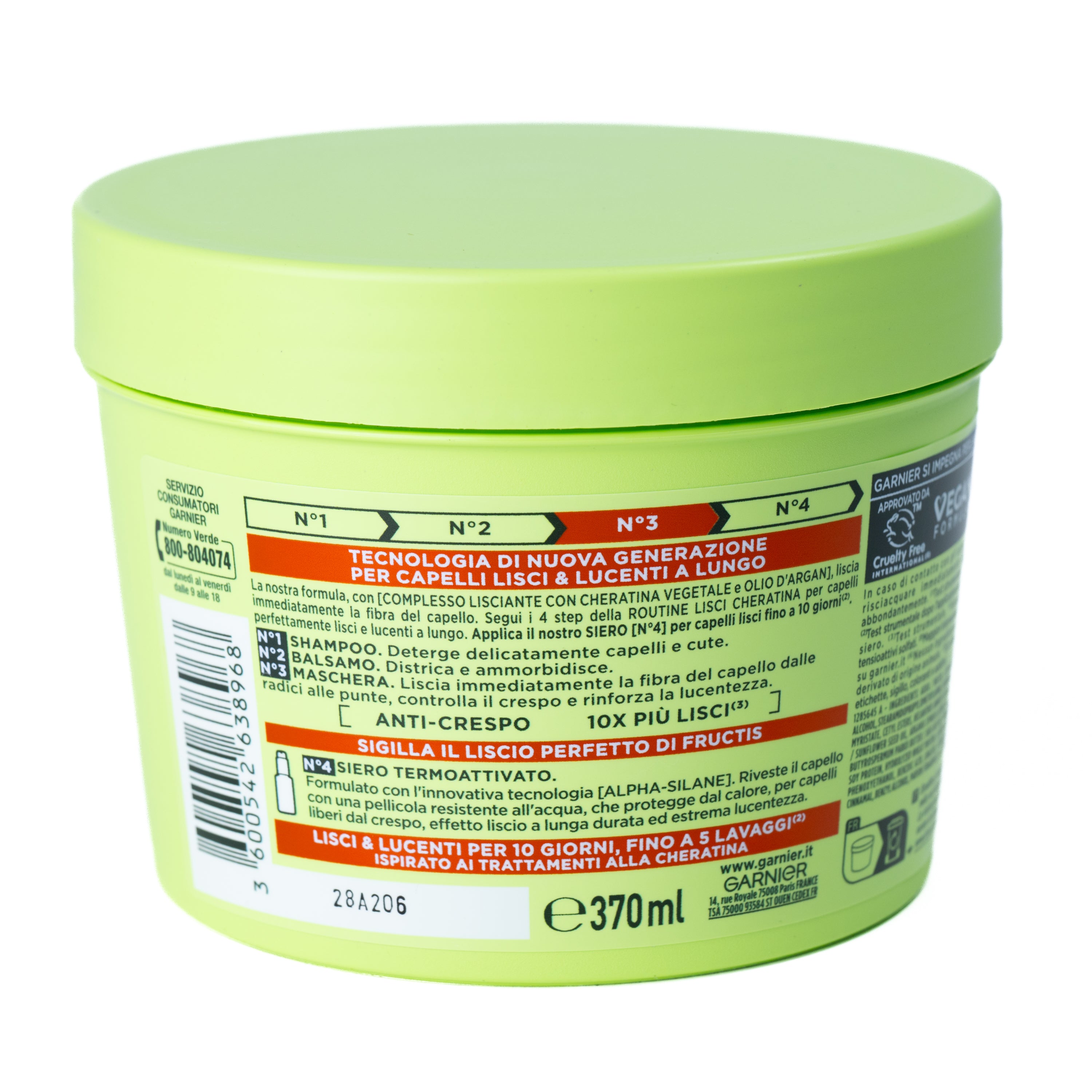 Mască Fructis Hair Food Keratin Sleek Garnier, 370 ml