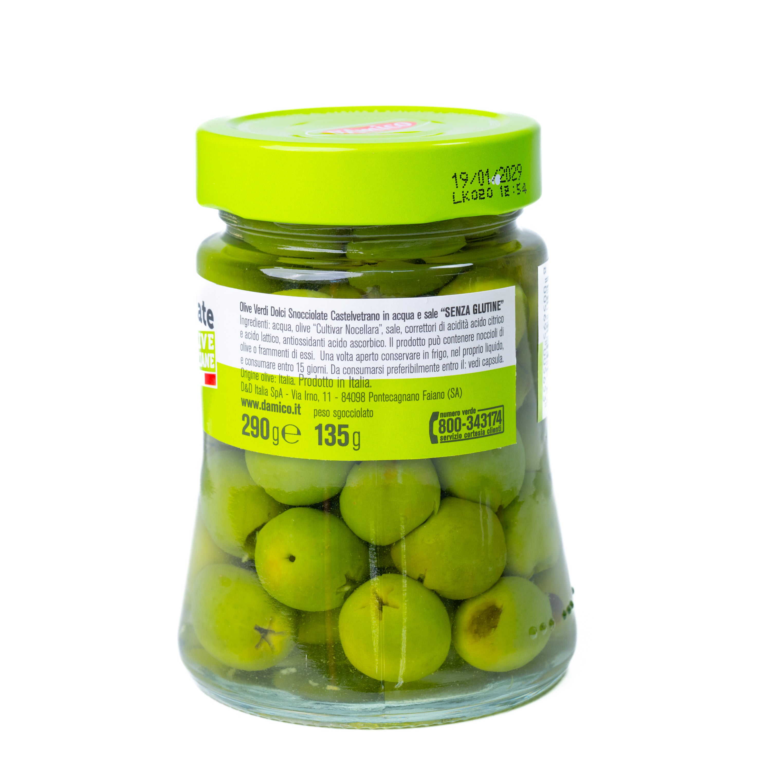 Măsline dulci fără sâmburi D'Amico, 290 g
