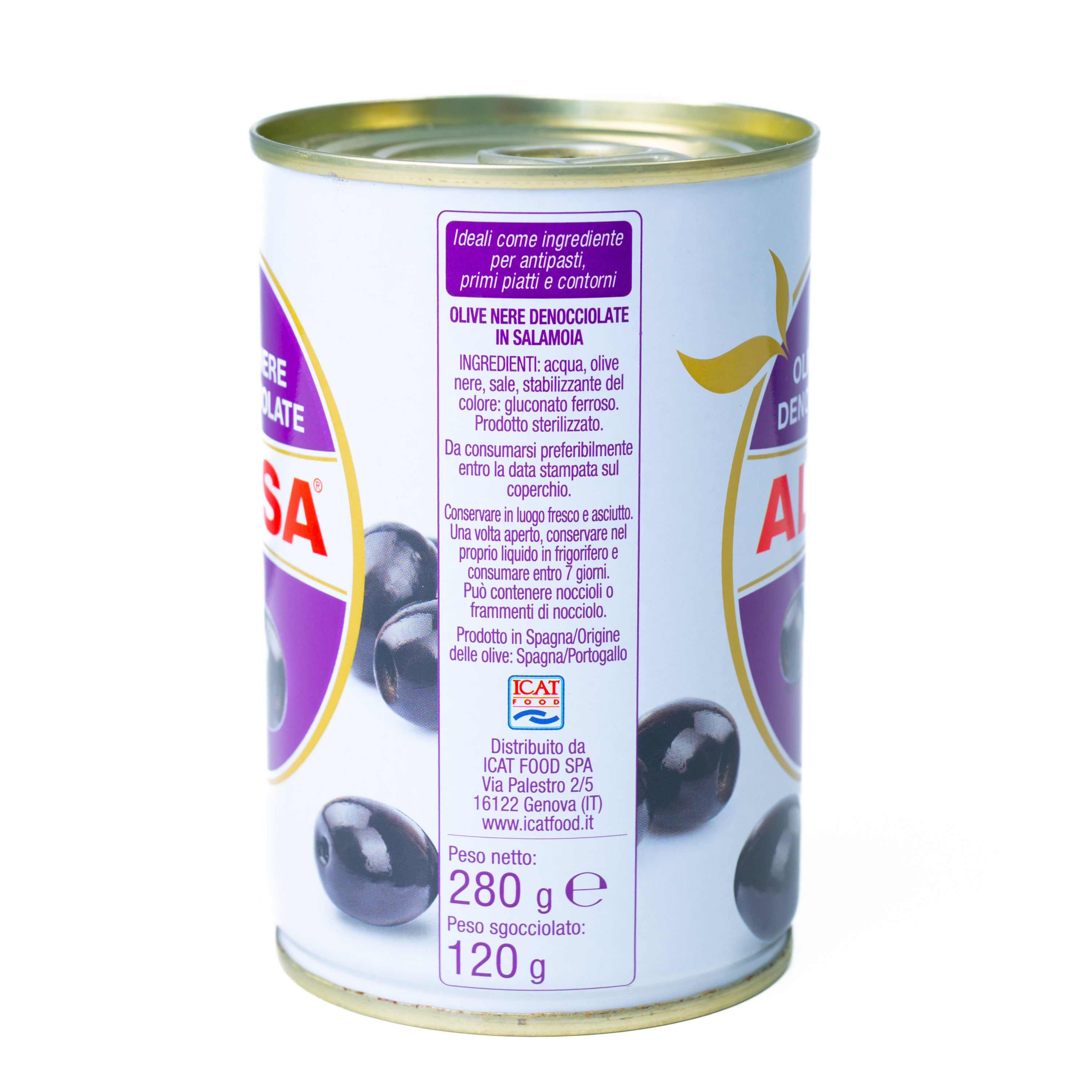 Măsline negre fără sâmburi Alisa, 280 g