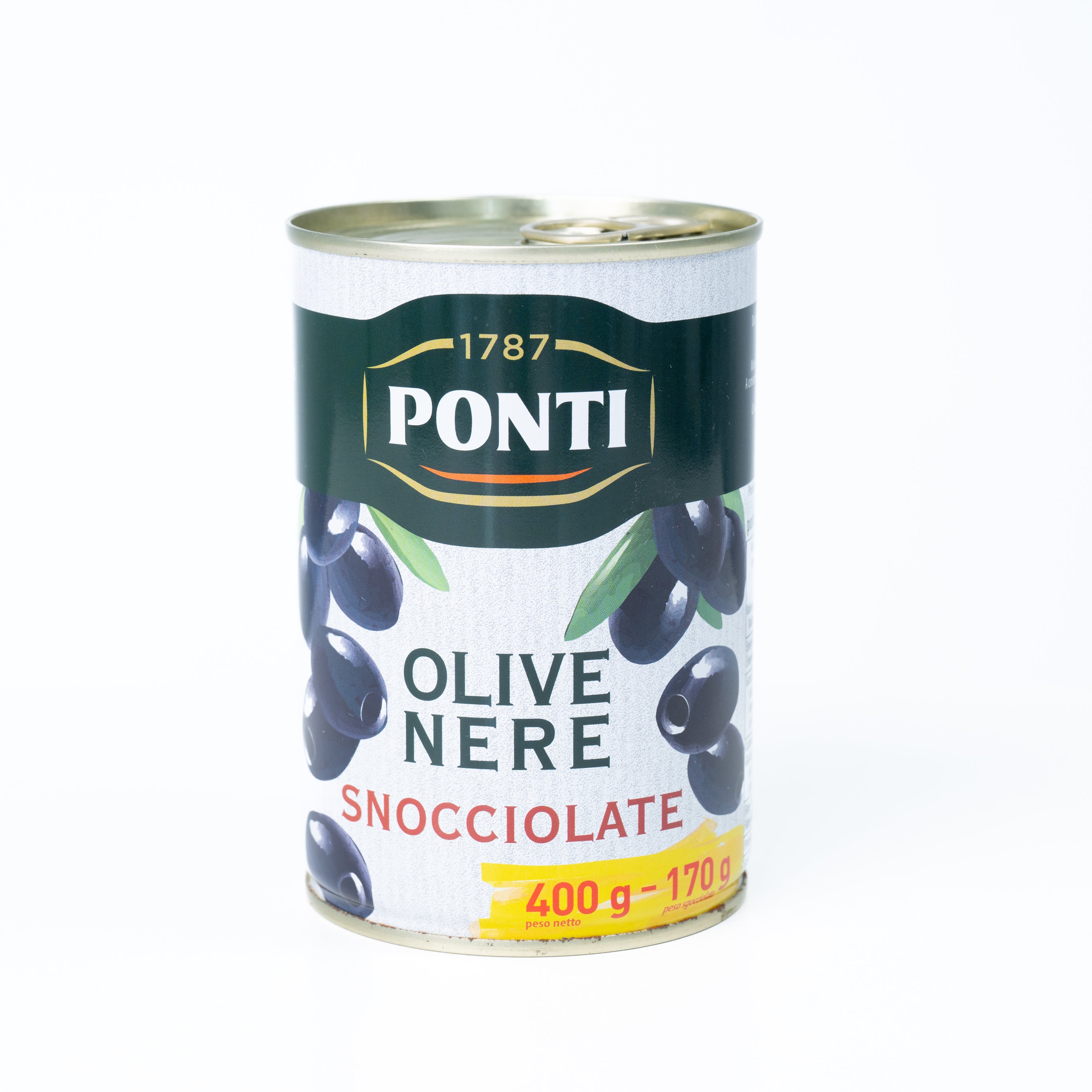 Măsline negre fără sâmburi conservă Ponti, 400 g
