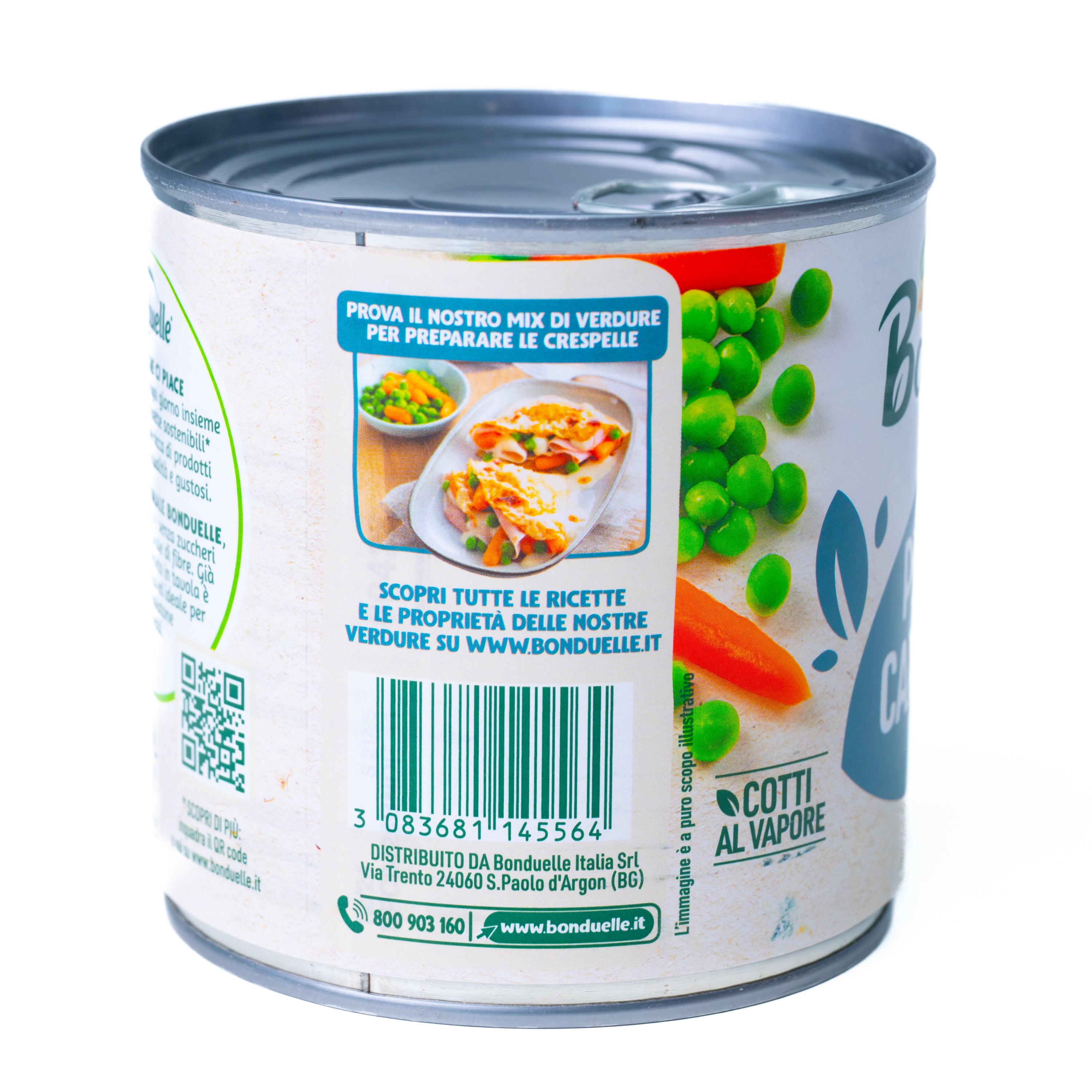 Mazăre și morcovi Bonduelle, fără zahăr adăugat, 305 g