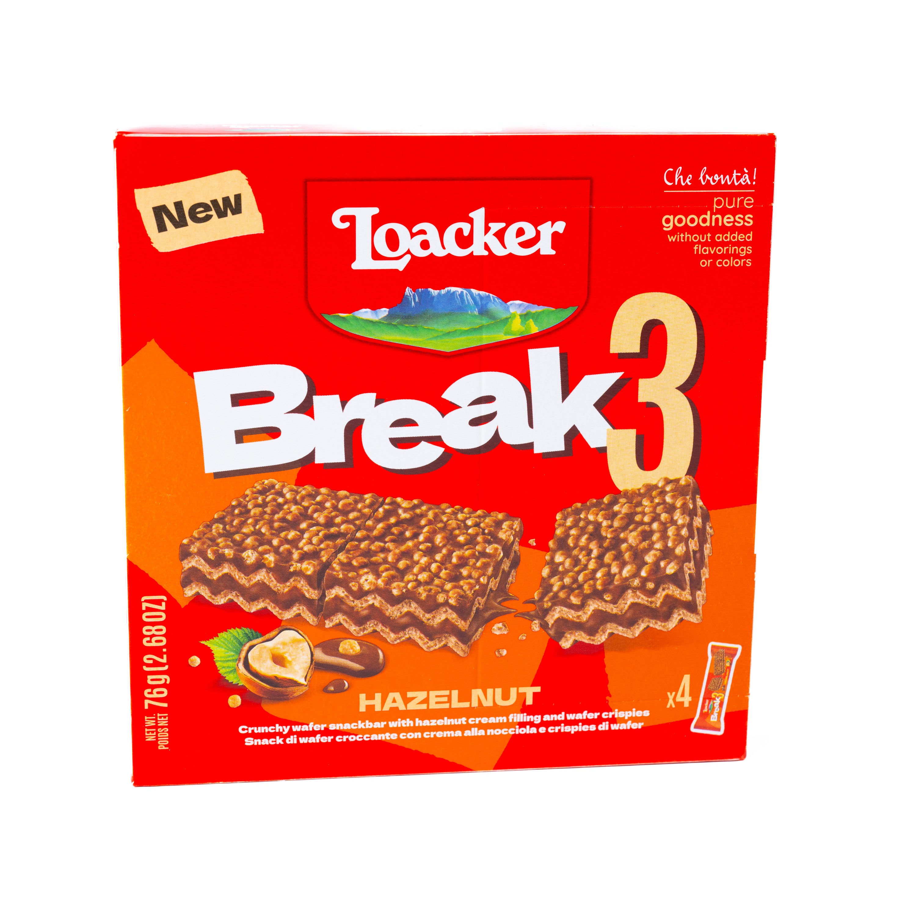Napolitane cu alune Break Loacker, 76 g