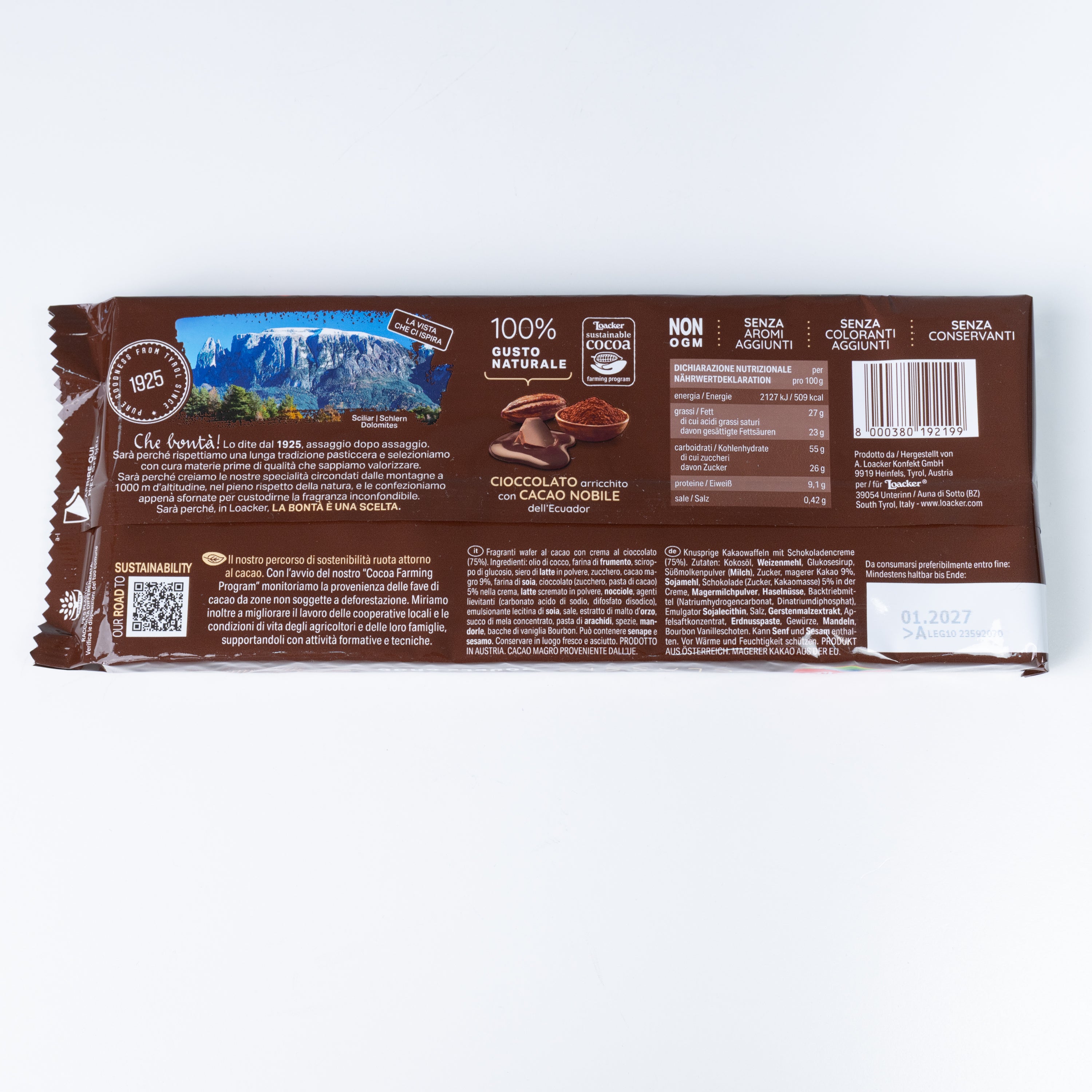 Napolitane Double Choc Loacker, 175 g