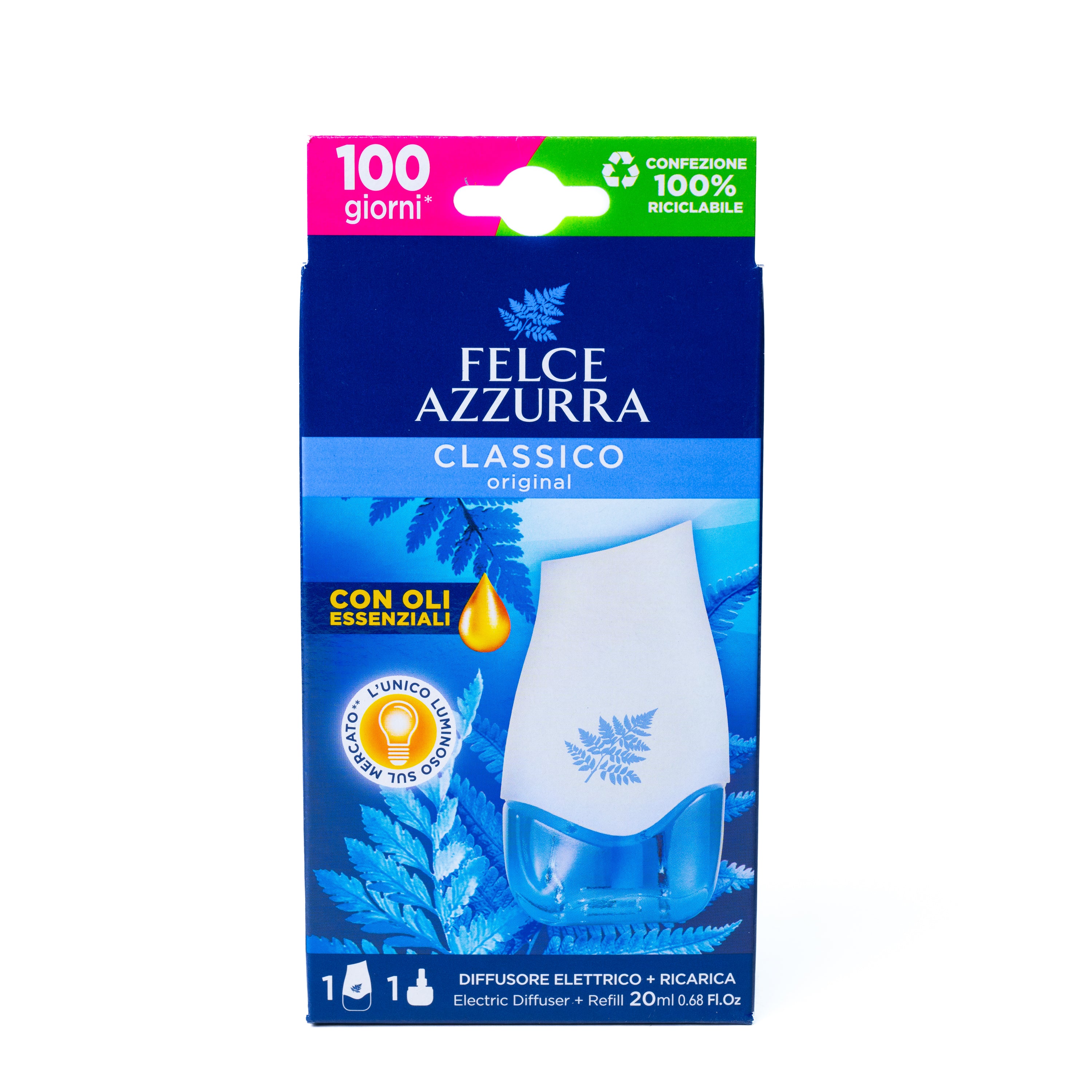 Odorizant electric Classico Felce Azzurra, aparat + rezervă 20 ml
