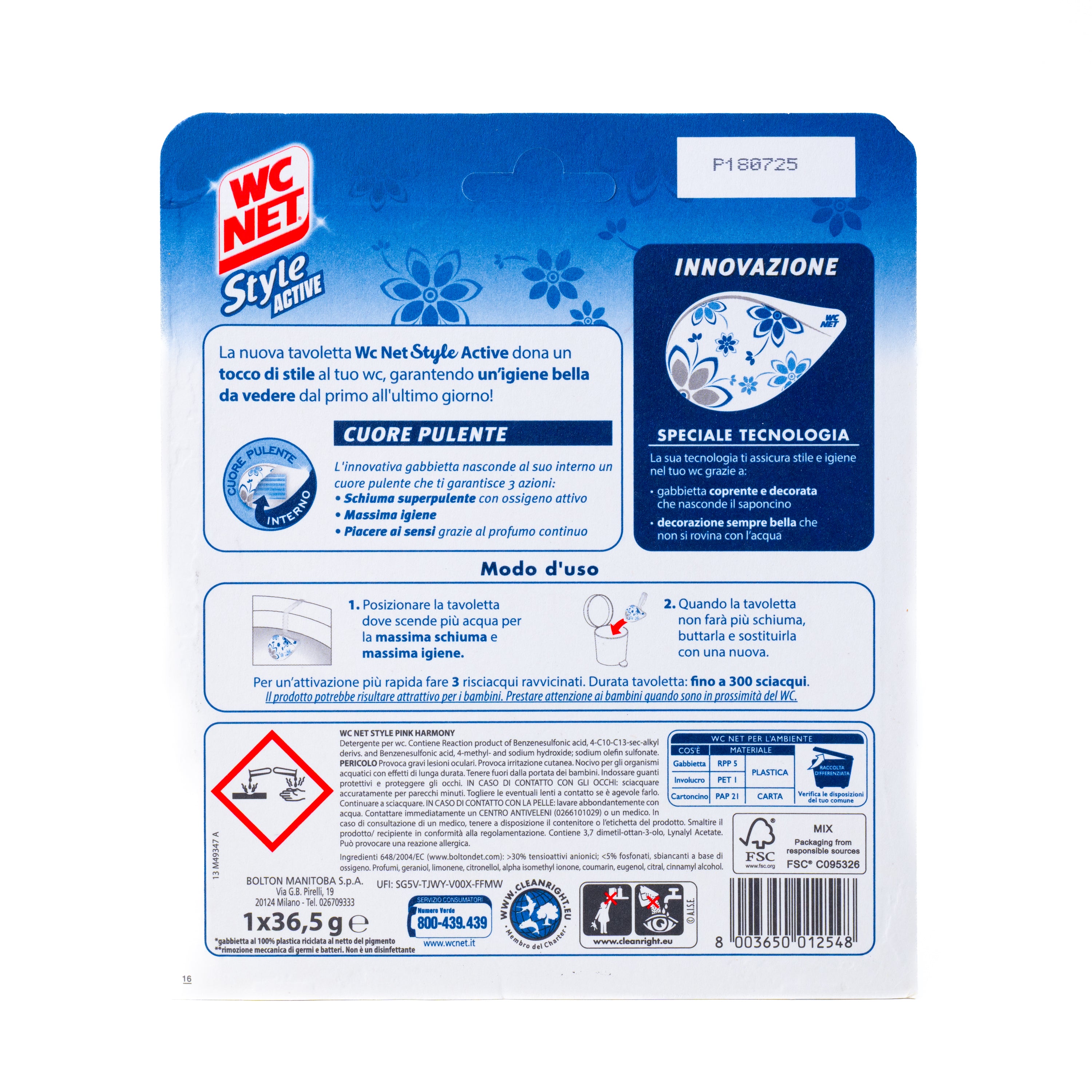 Odorizant solid Style Active WC Net, 36,5 g