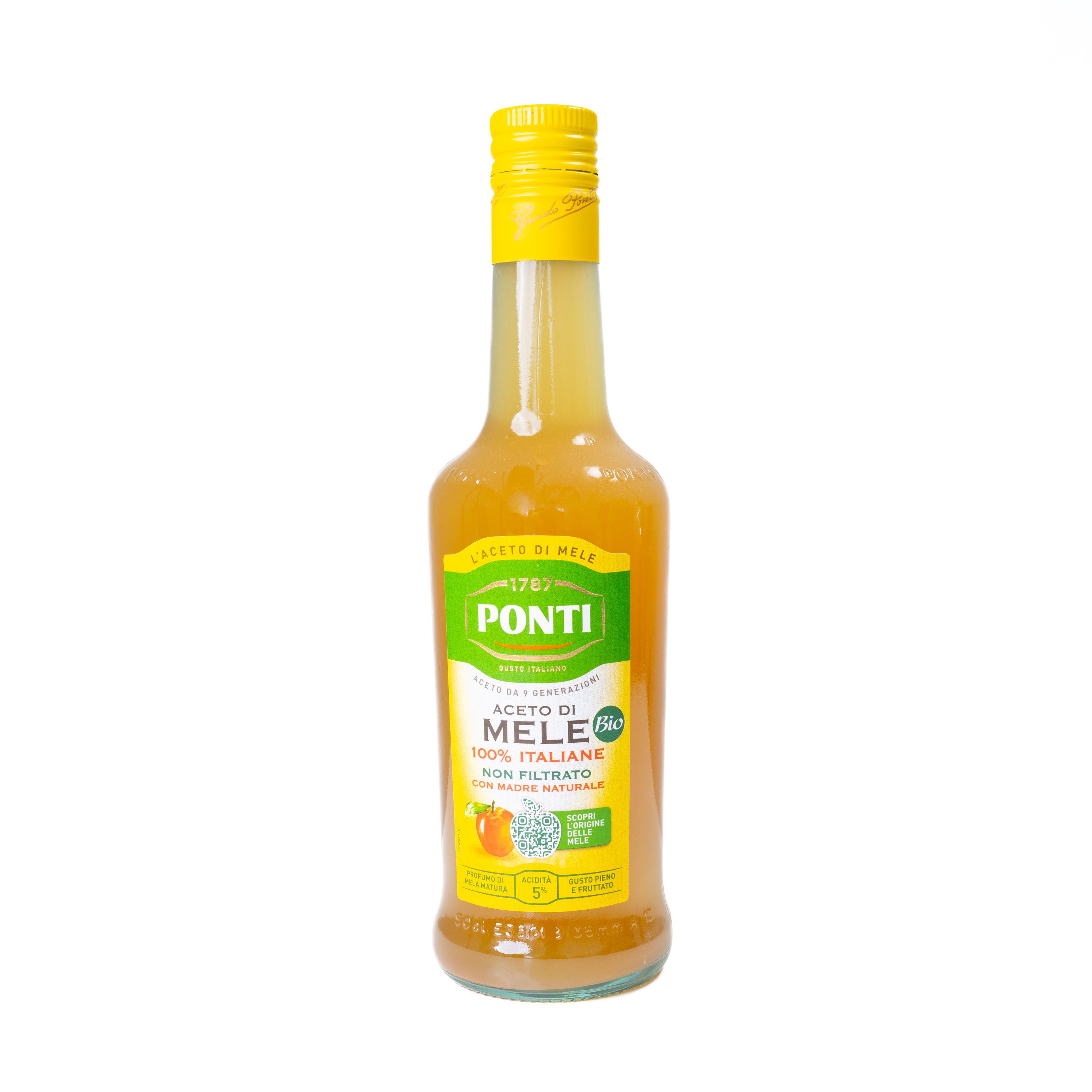 Oțet de mere bio nefiltrat Ponti, 250 ml