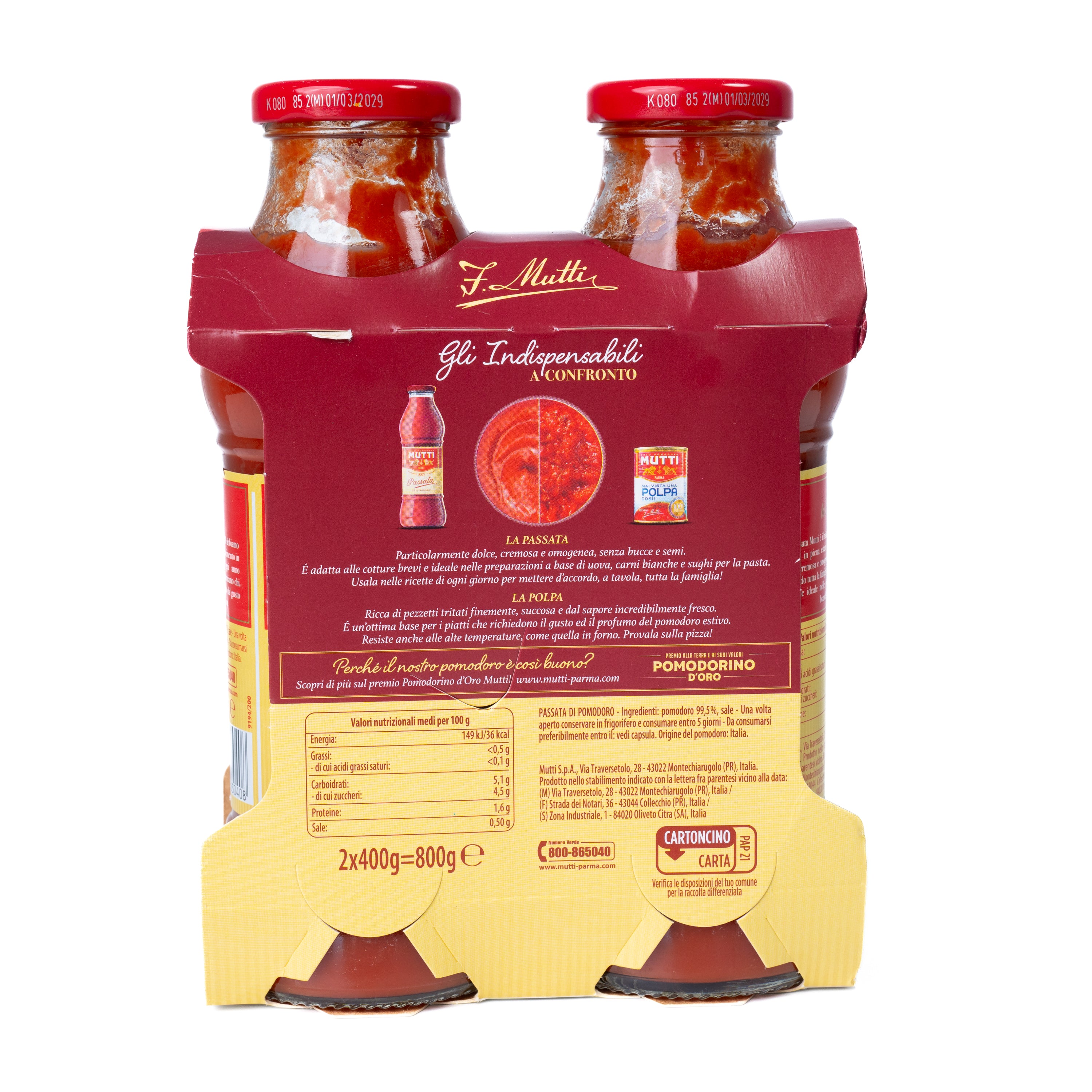 Passata clasică Mutti, 800 g