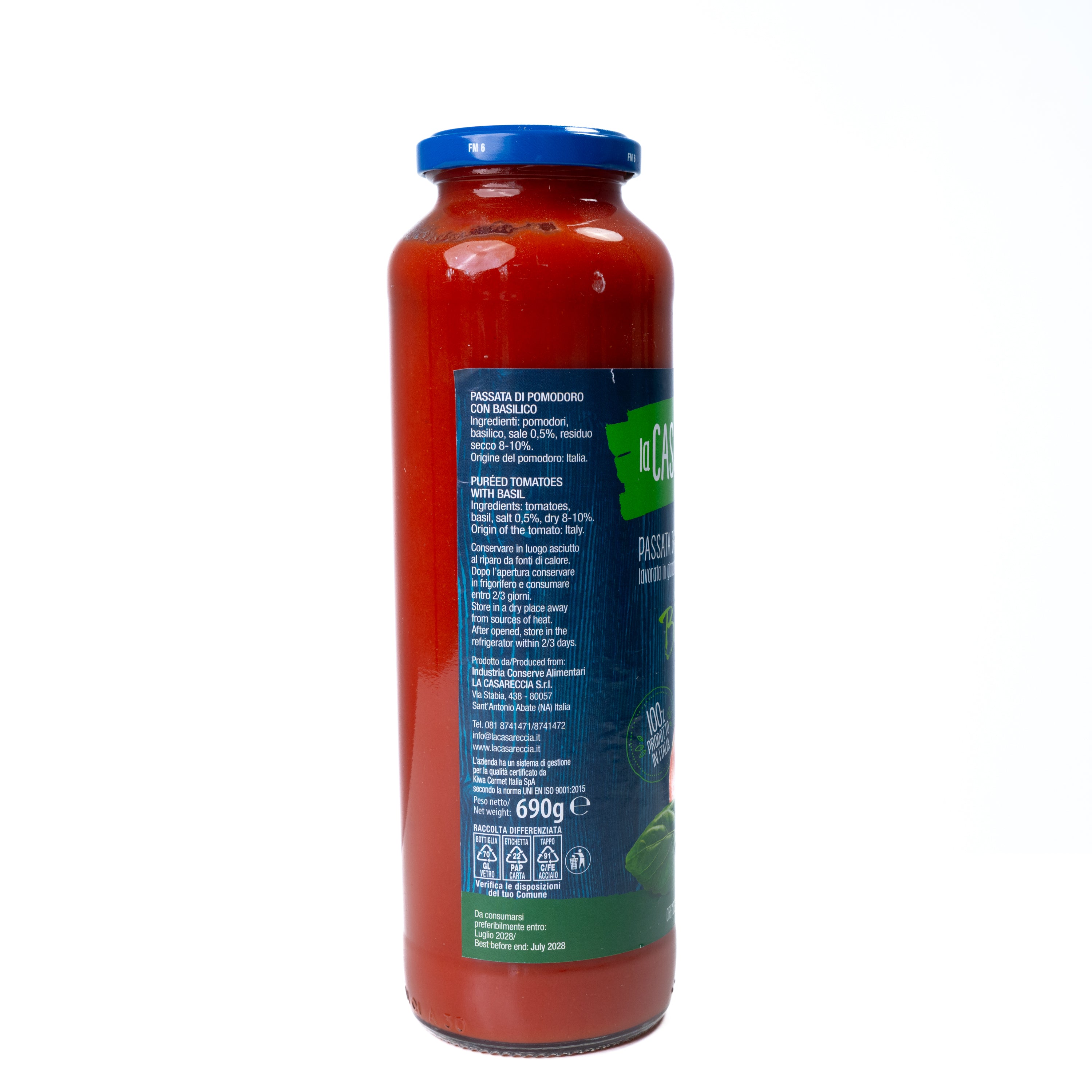 Passata cu busuioc La Casareccia, 680 g