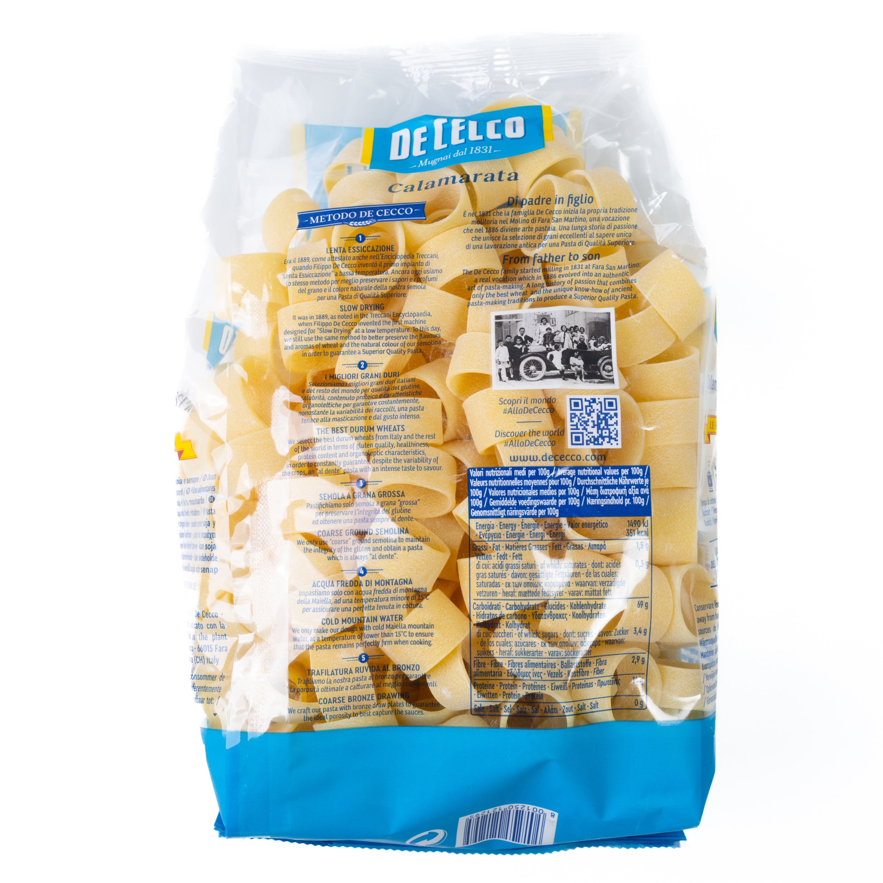 Paste Calamarata nr. 129 De Cecco, 500 g