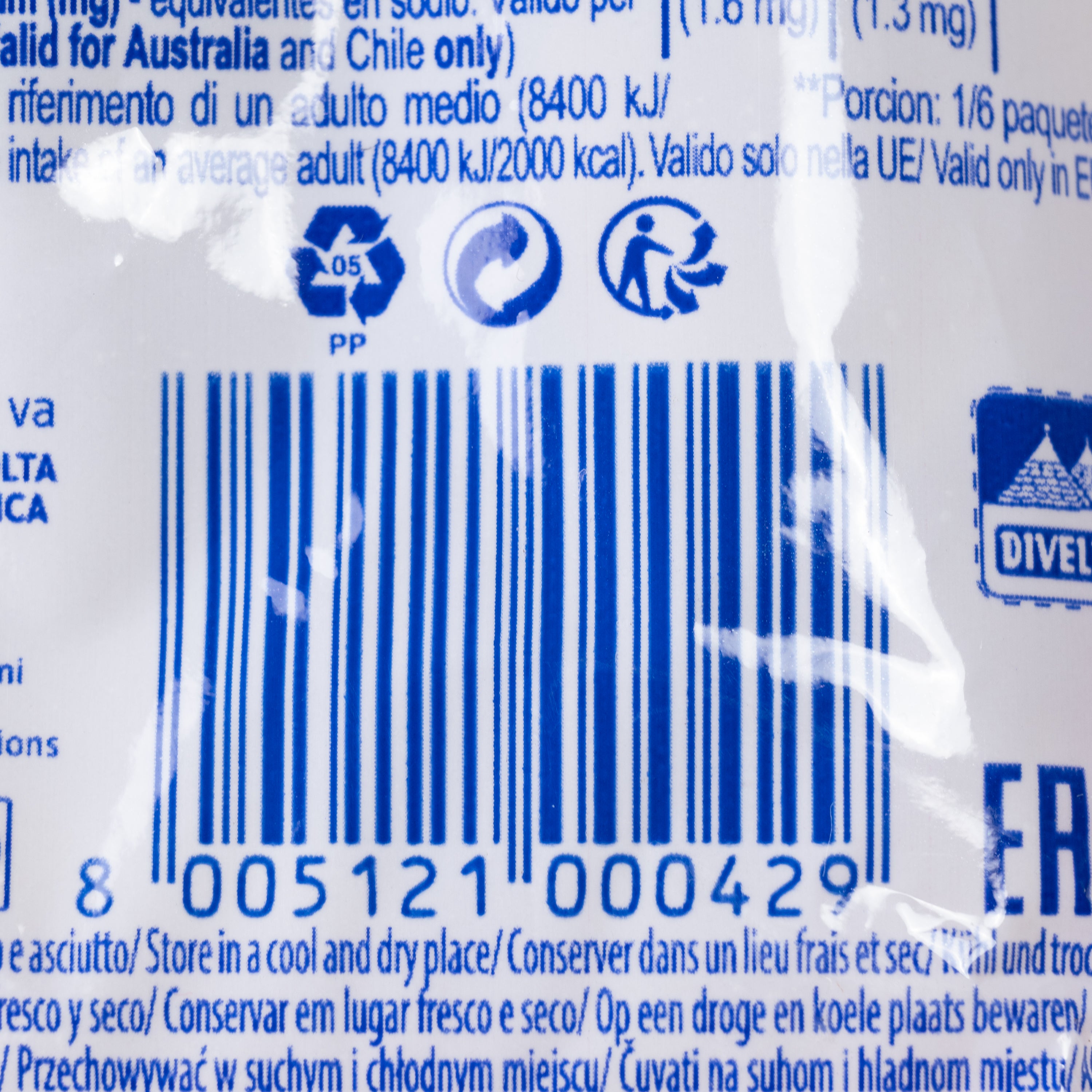 Paste Mezze Penne Rigate nr. 42 Divella, 500 g