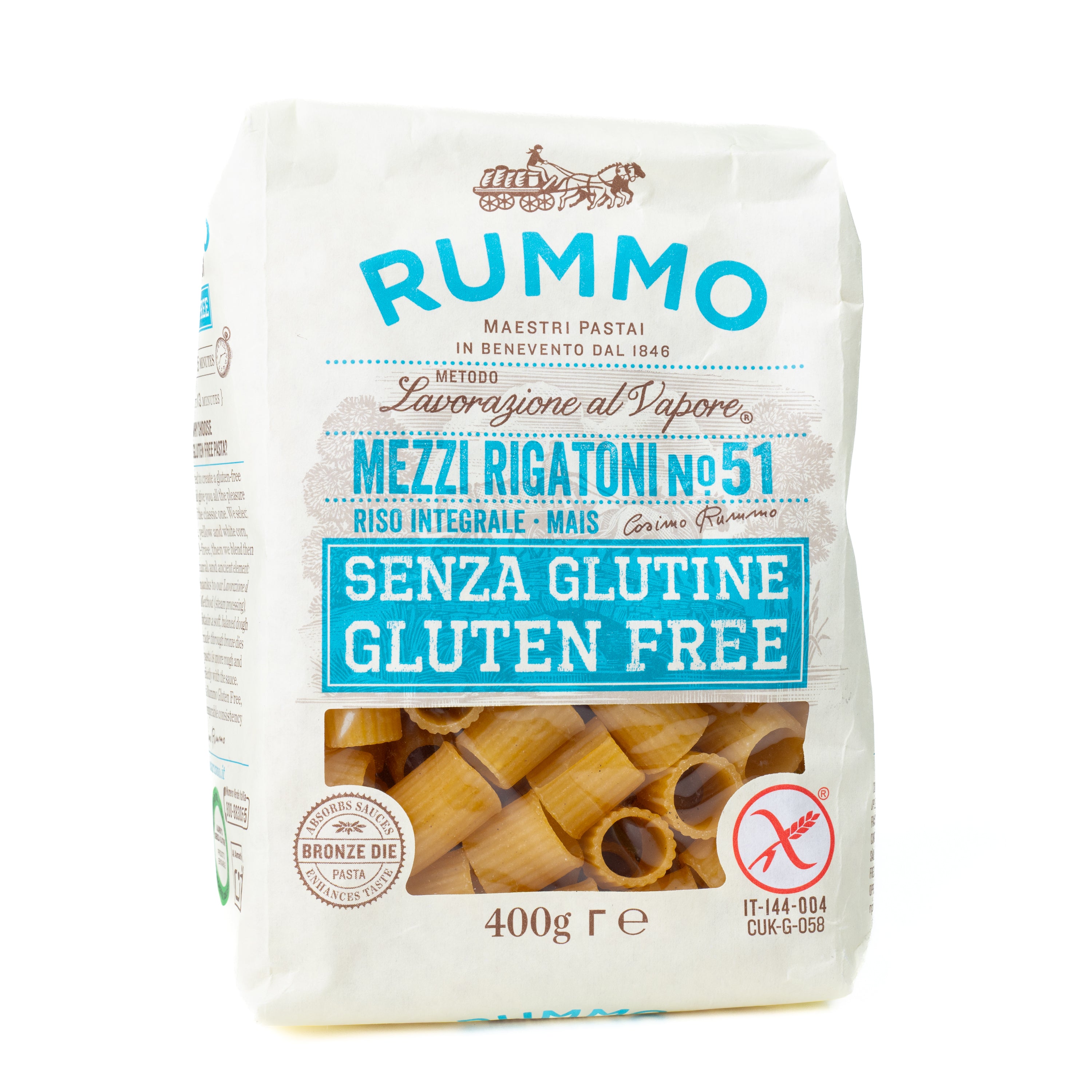 Paste Mezzi Rigatoni fără gluten Rummo, 400 g