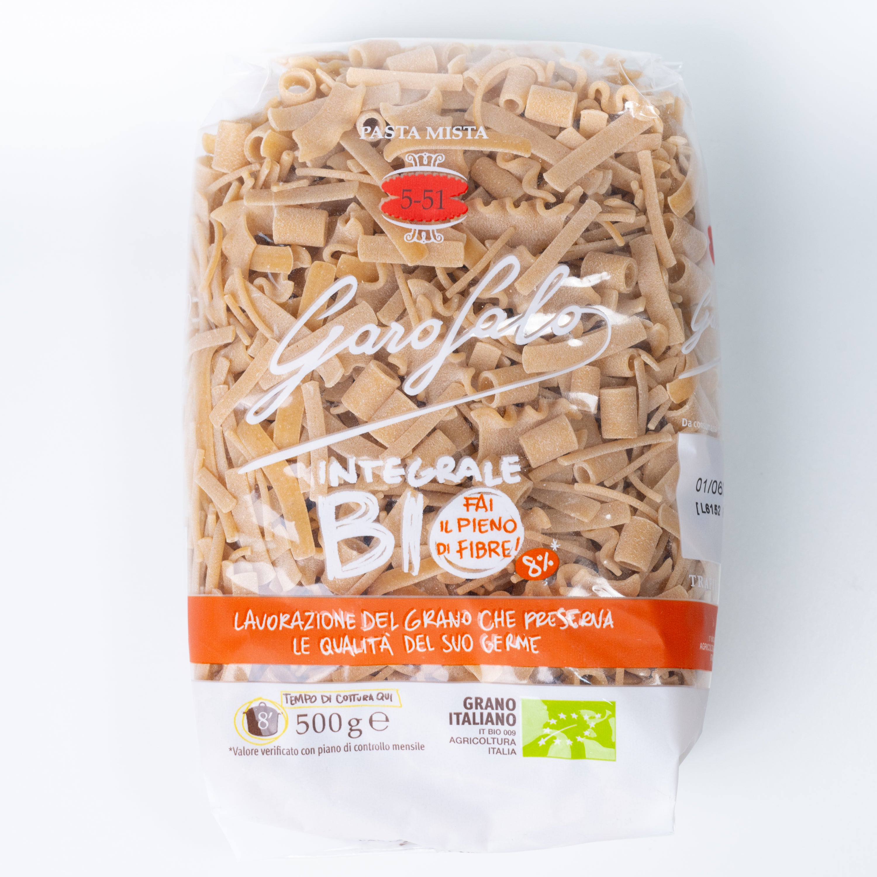Paste mixte integrale bio Garofalo, 500 g
