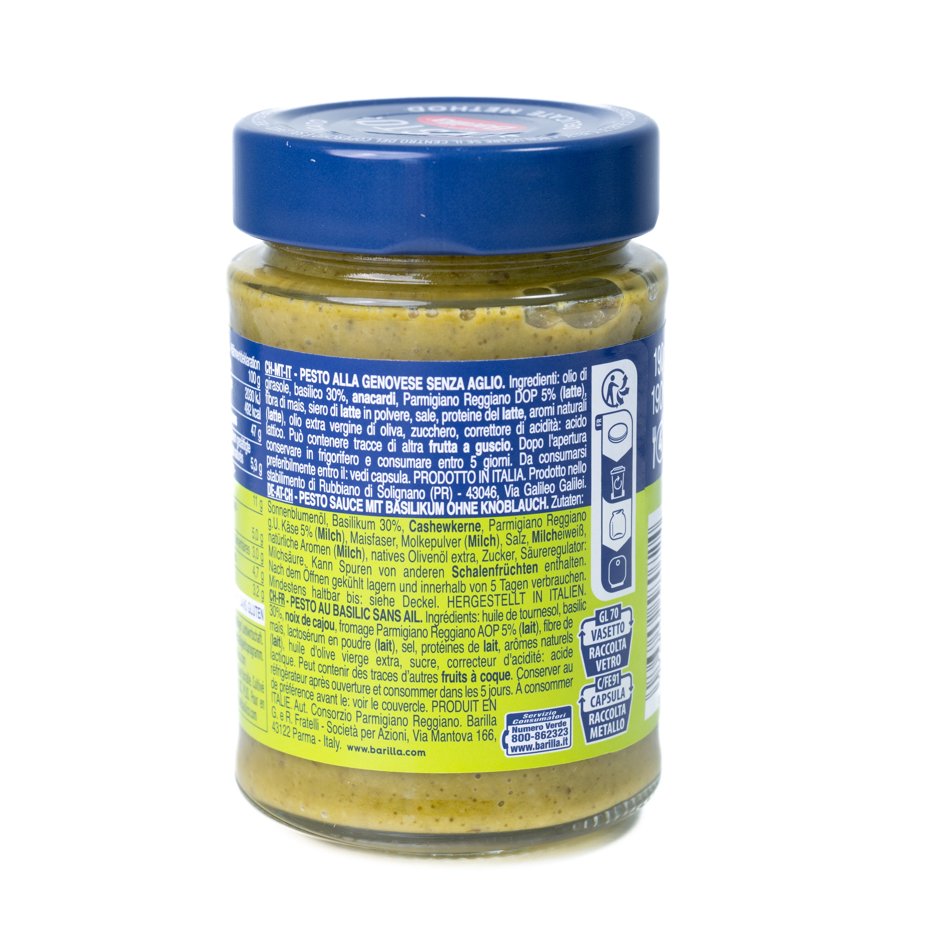 Pesto Genovese fără usturoi Barilla, 190 g