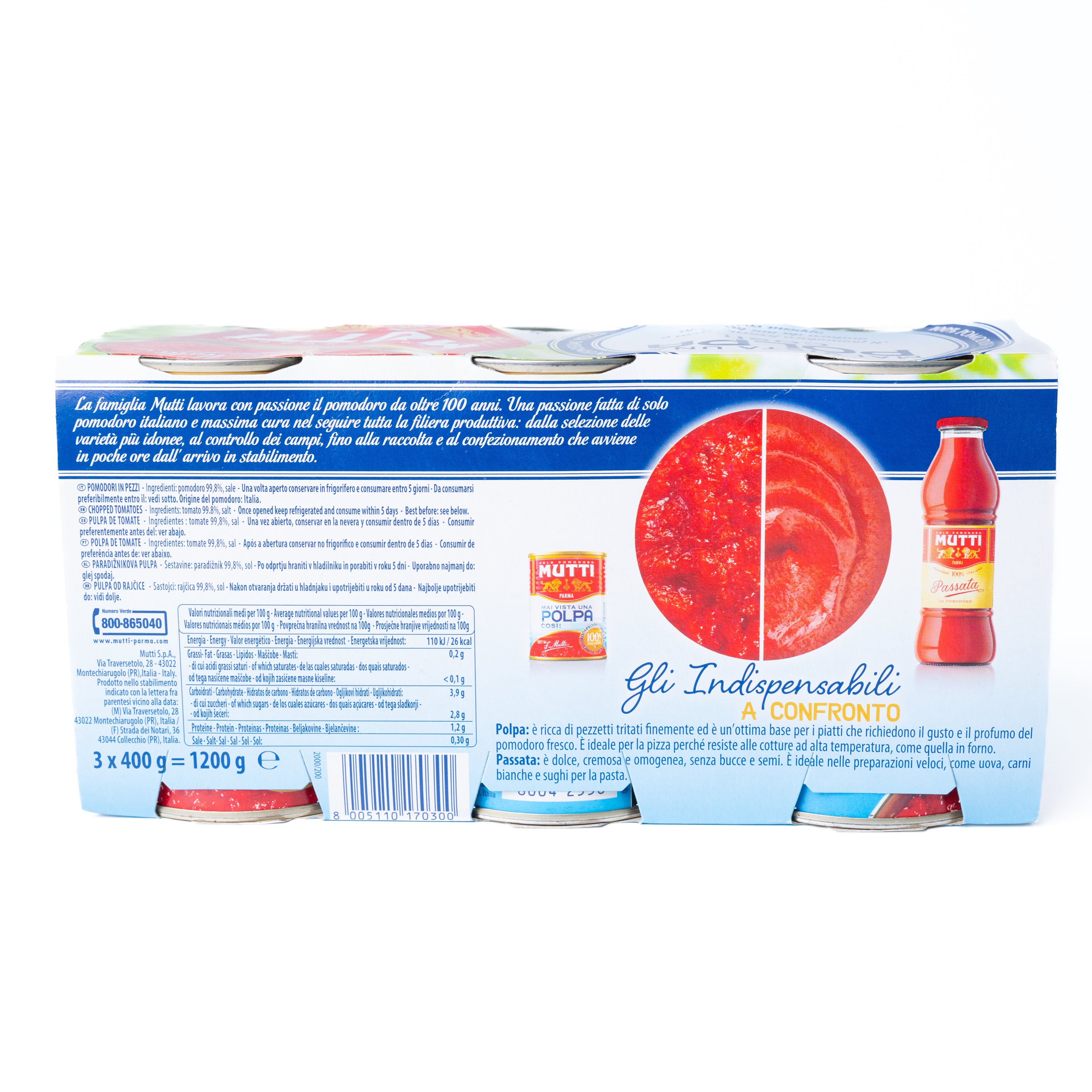Pulpă fină de roșii Mutti, 1200 g