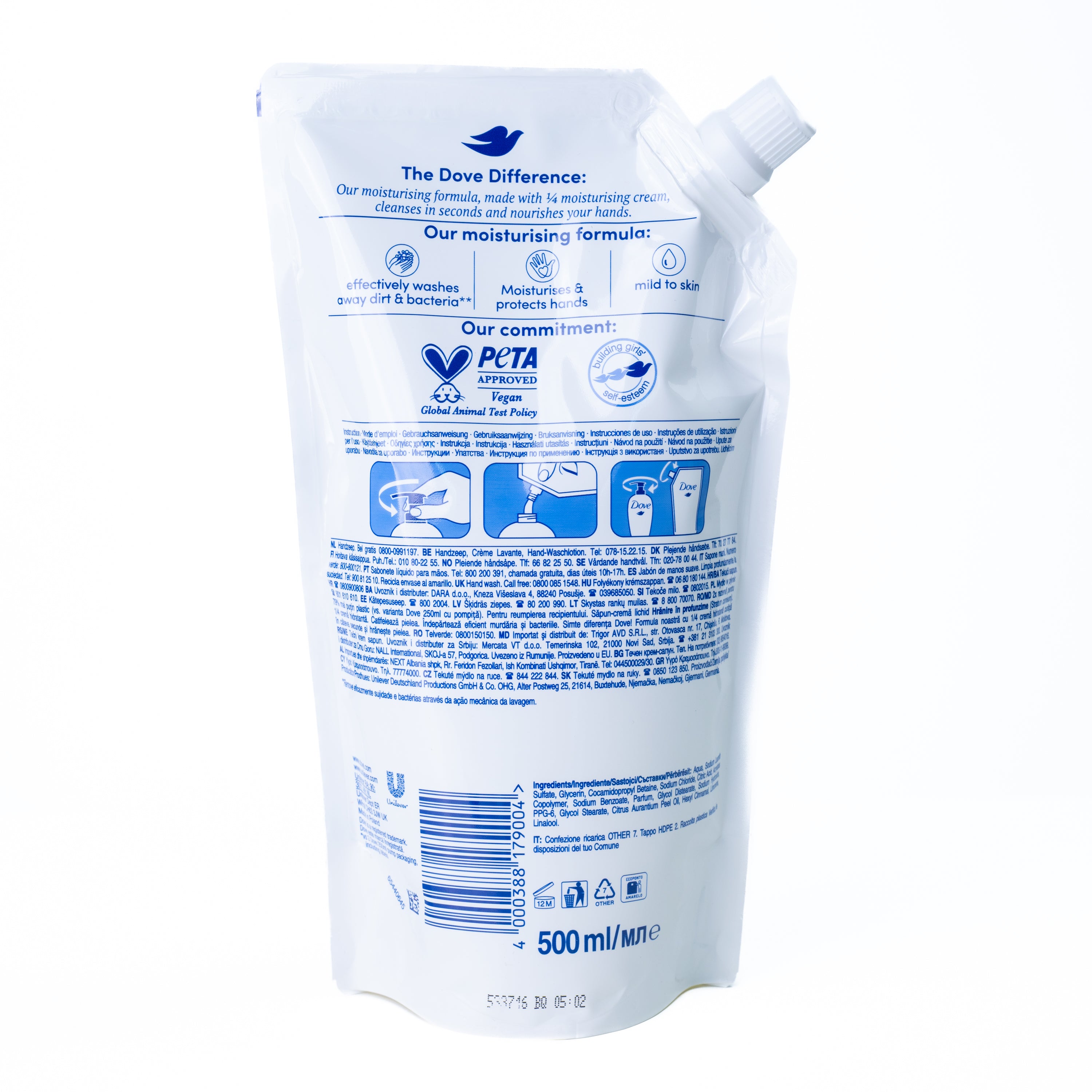Rezervă săpun lichid Original Dove, 500 ml