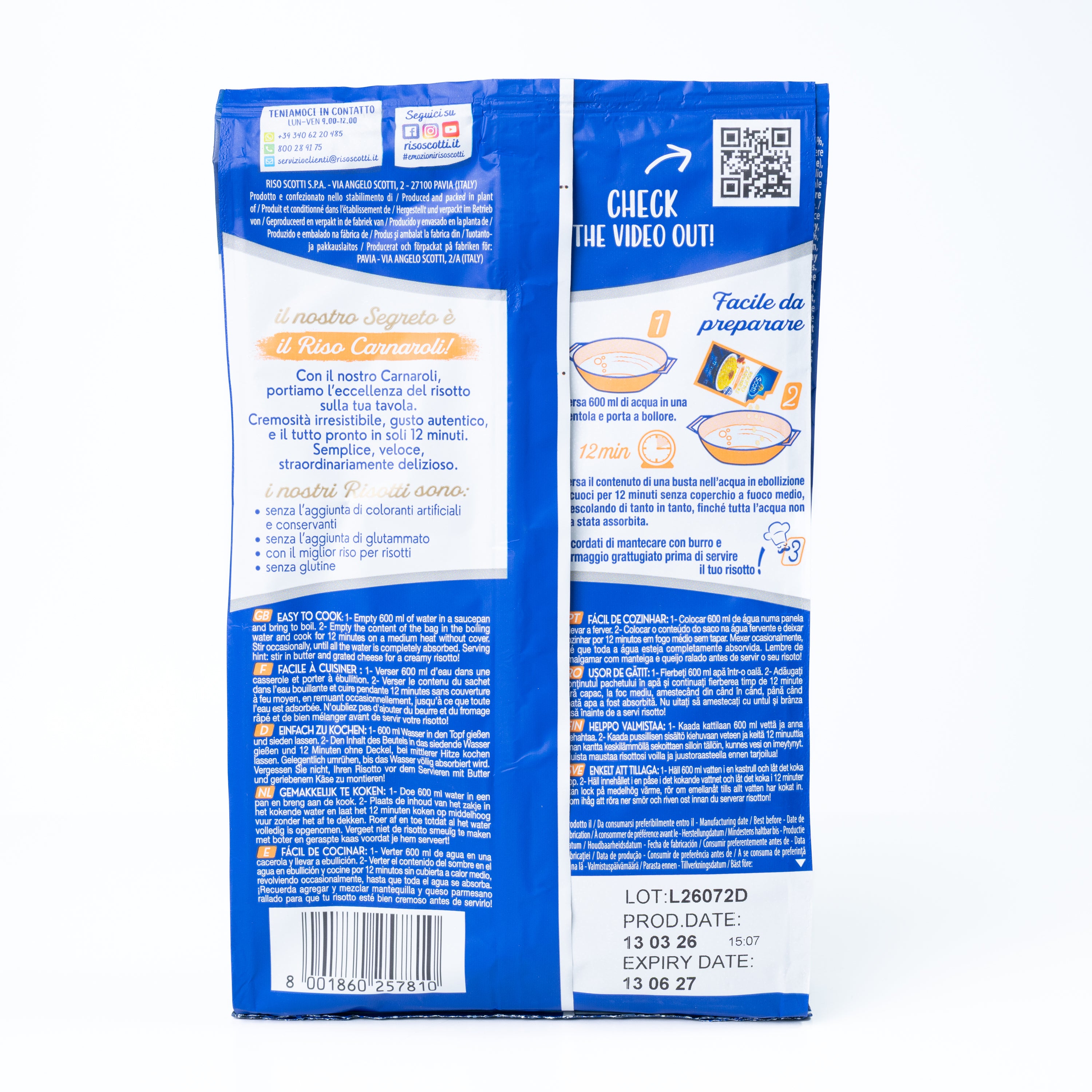 Risotto Carnaroli alla Milanese Scotti, 210 g