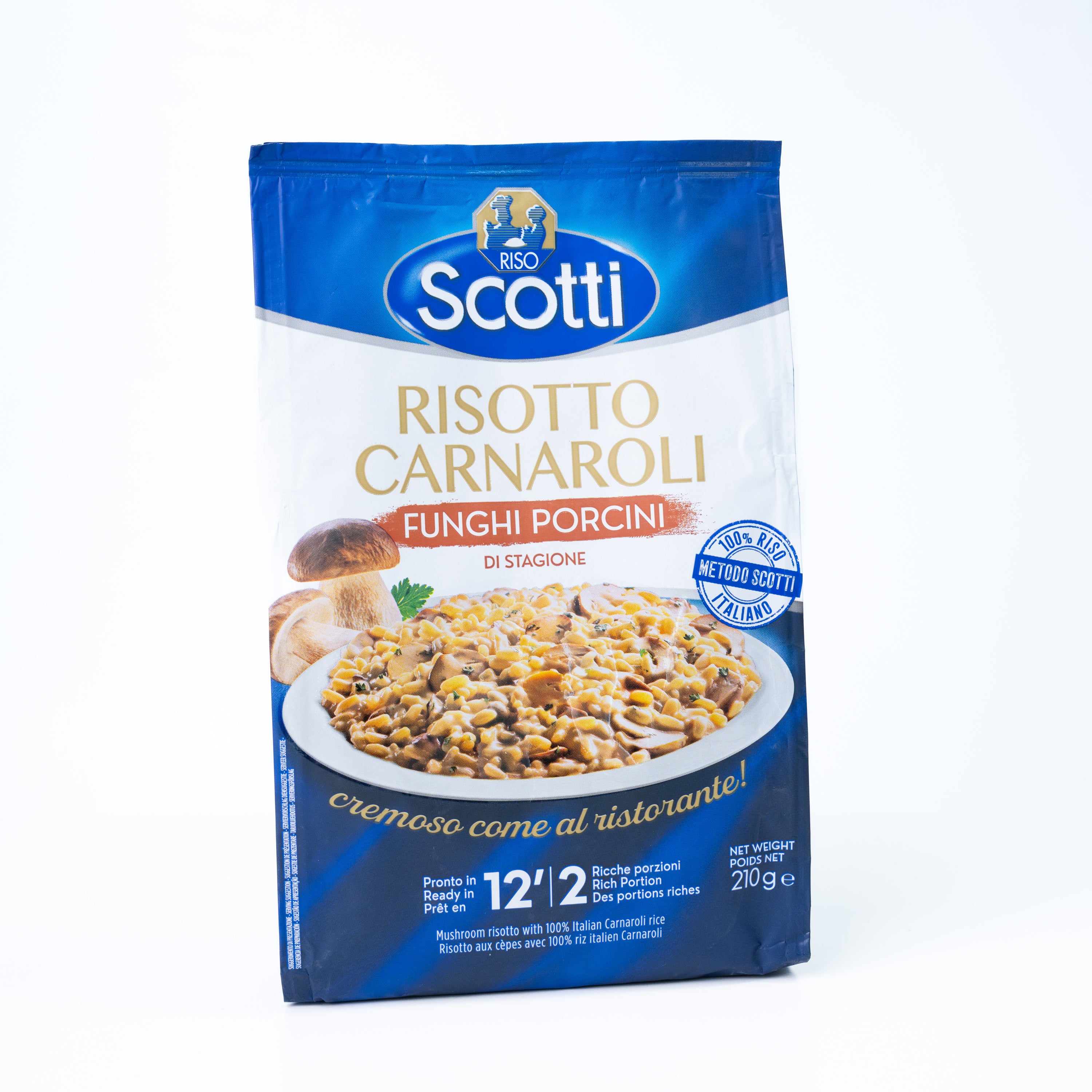 Risotto Carnaroli cu ciuperci porcini Scotti, 210 g