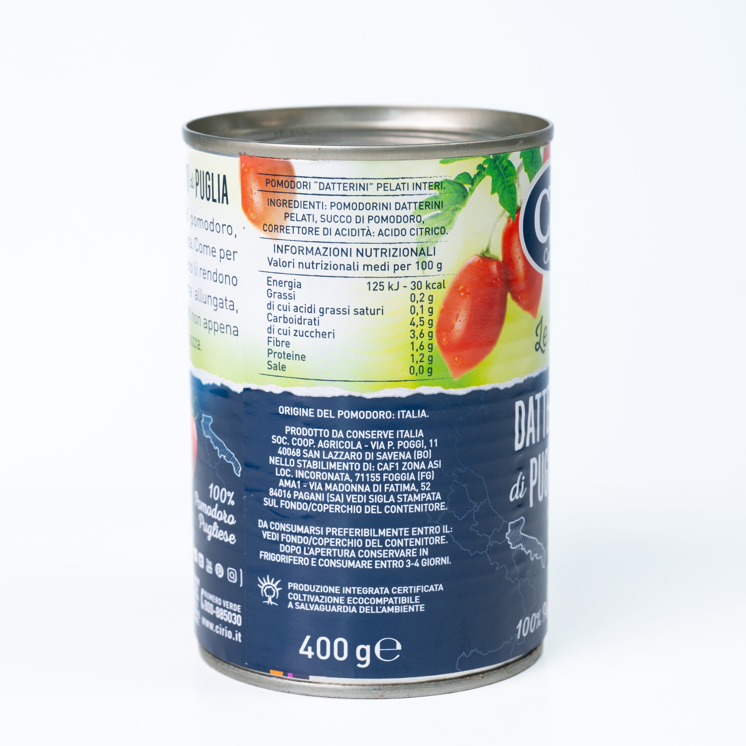 Roșii Datterini decojite Cirio, 400 g