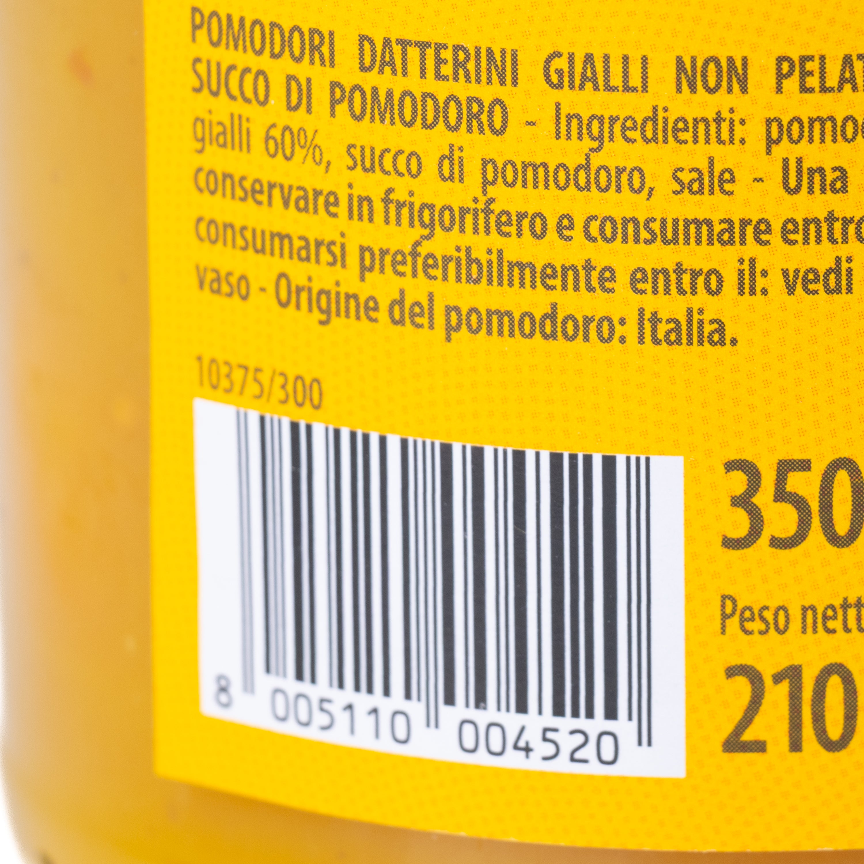 Roșii datterini galbene întregi Mutti, 350 g