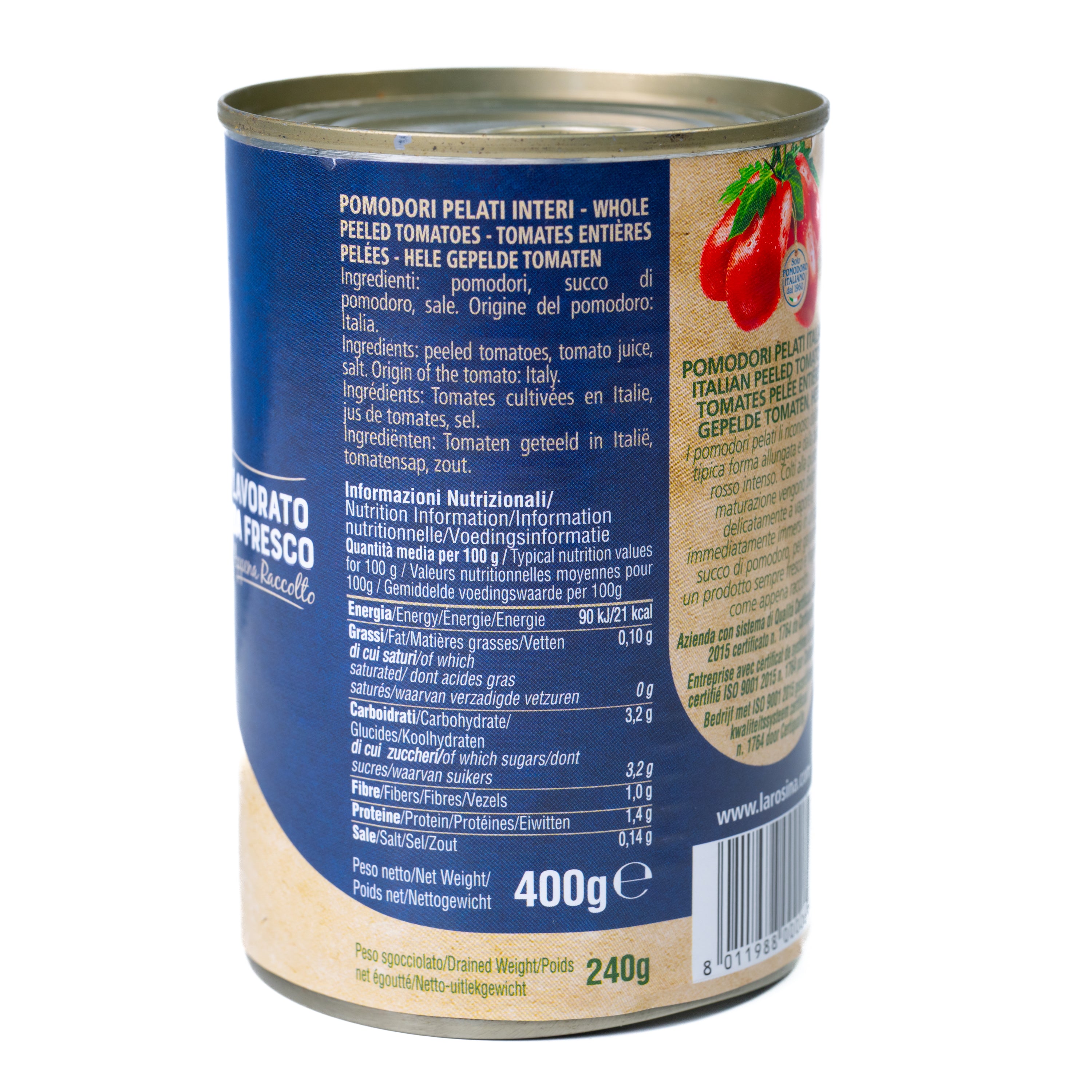 Roșii decojite La Rosina, 400 g