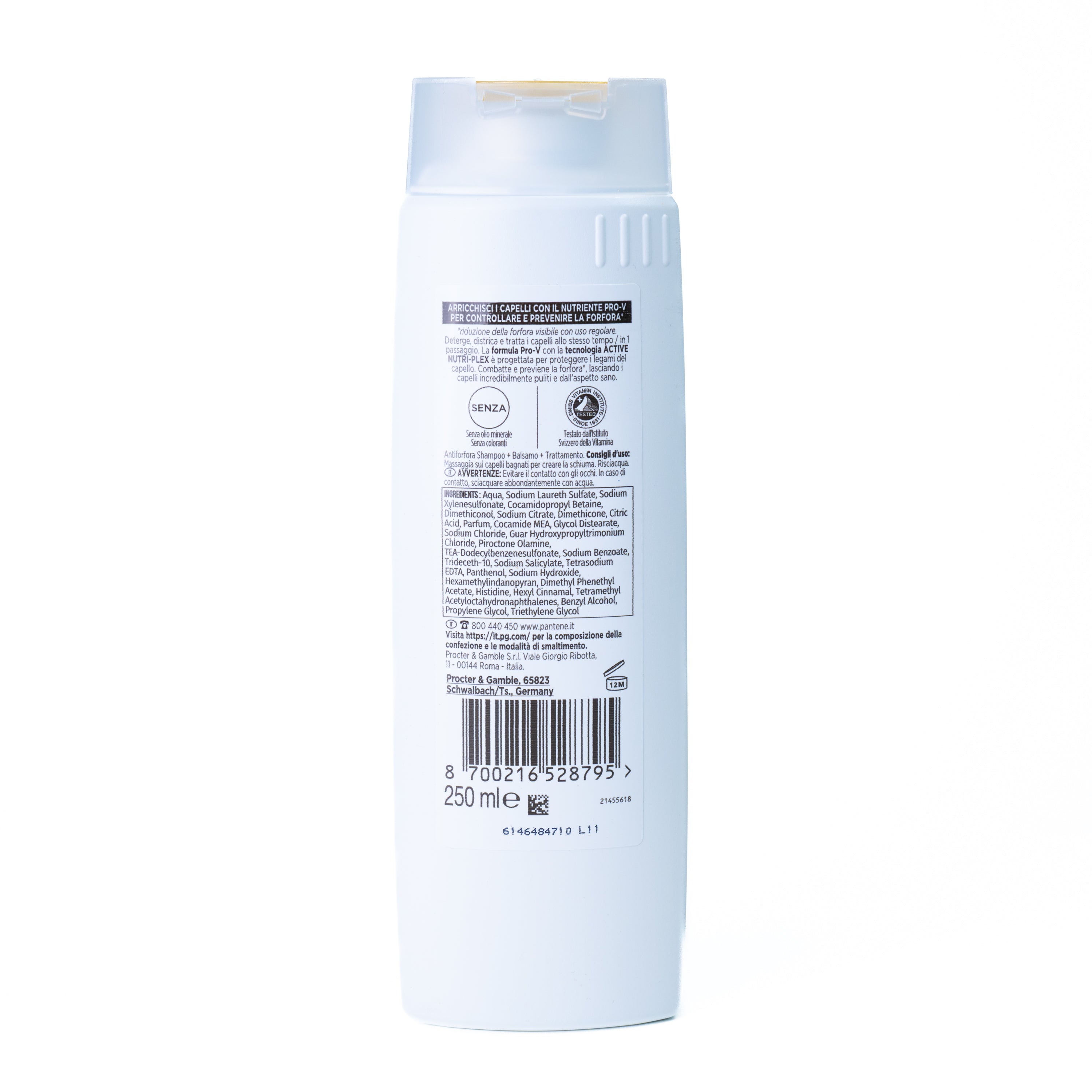 Șampon 3 în 1 antimătreață Pantene, 250 ml