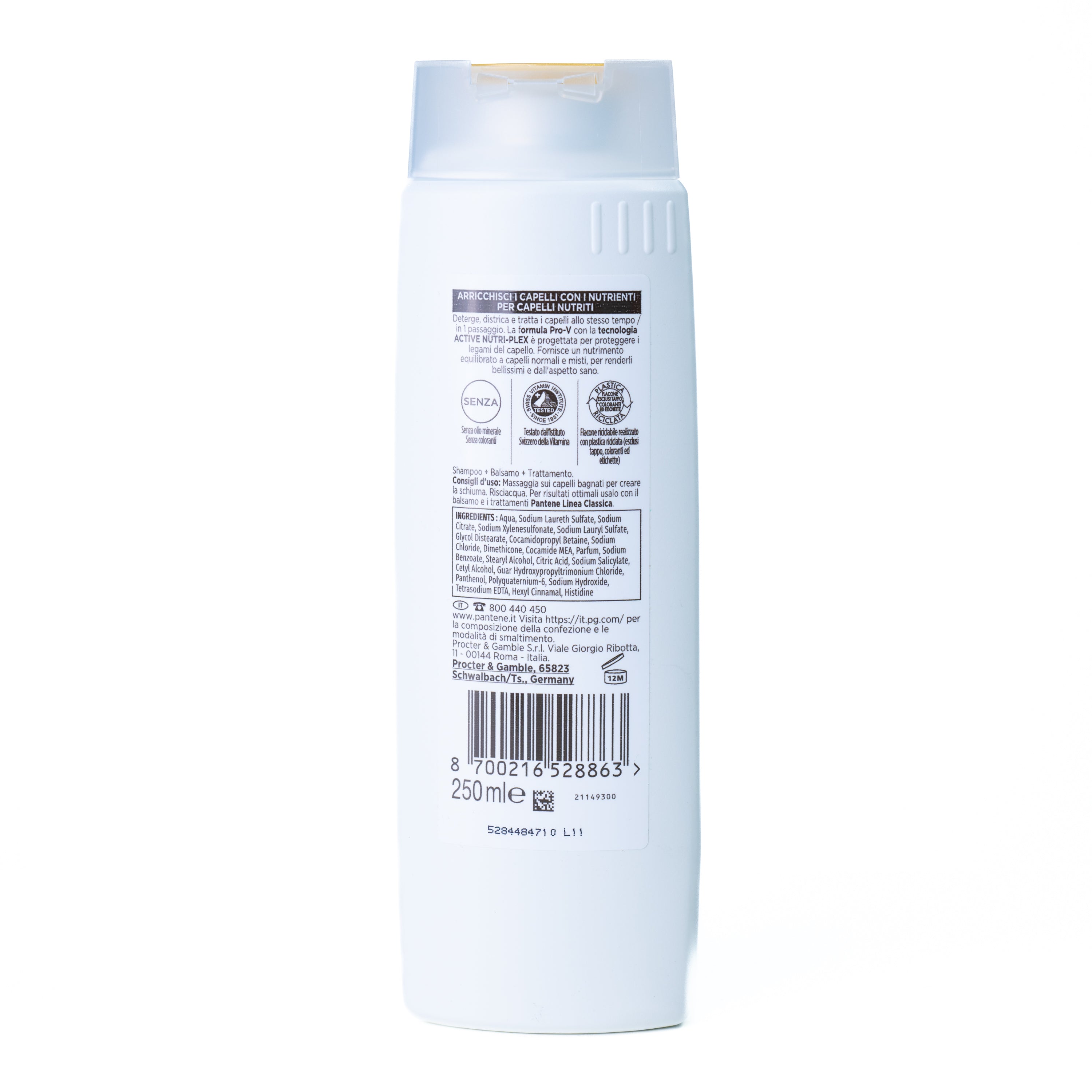 Șampon 3 în 1 Classico Pantene, 250 ml