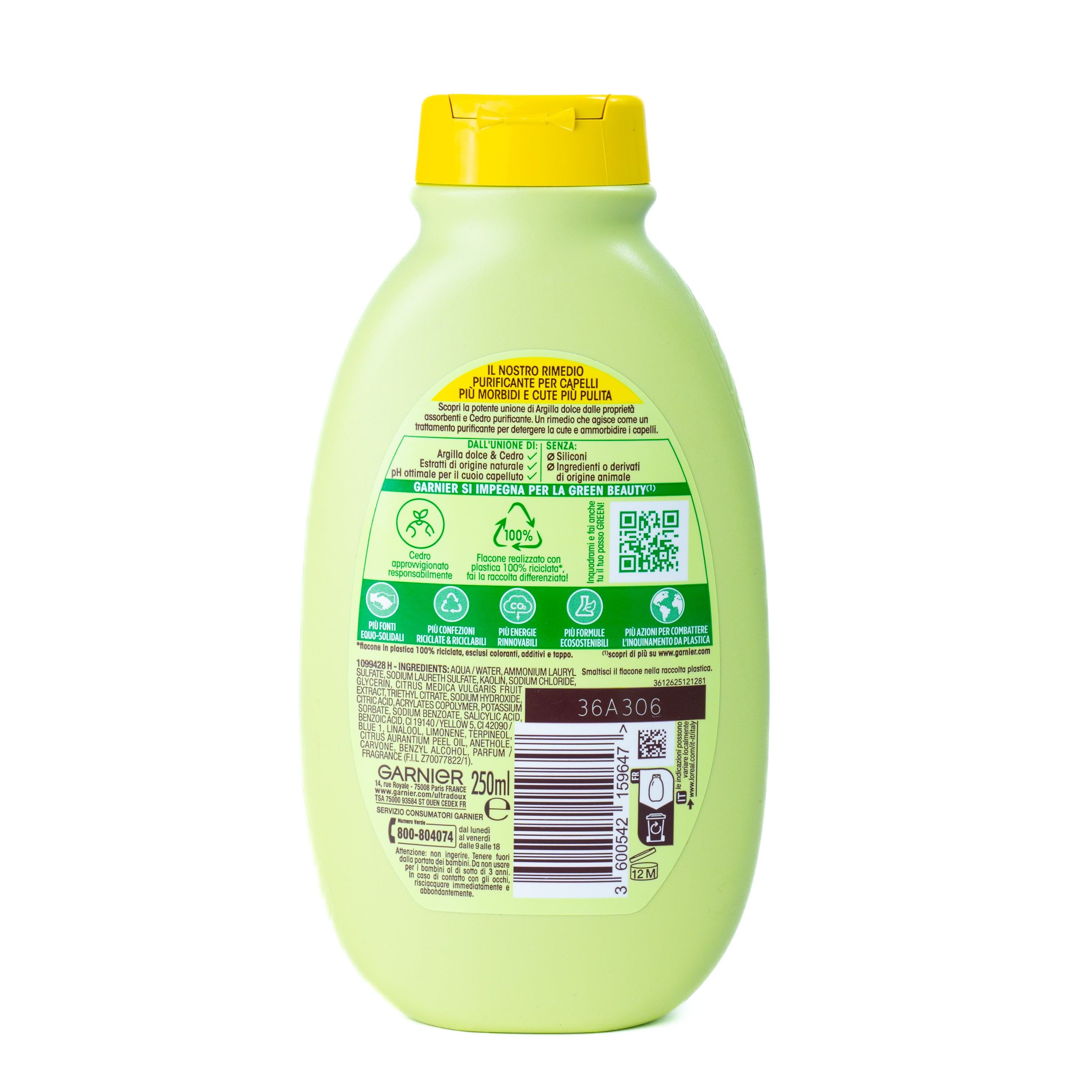 Șampon cu argilă și cedru Ultra Dolce Garnier, 250 ml