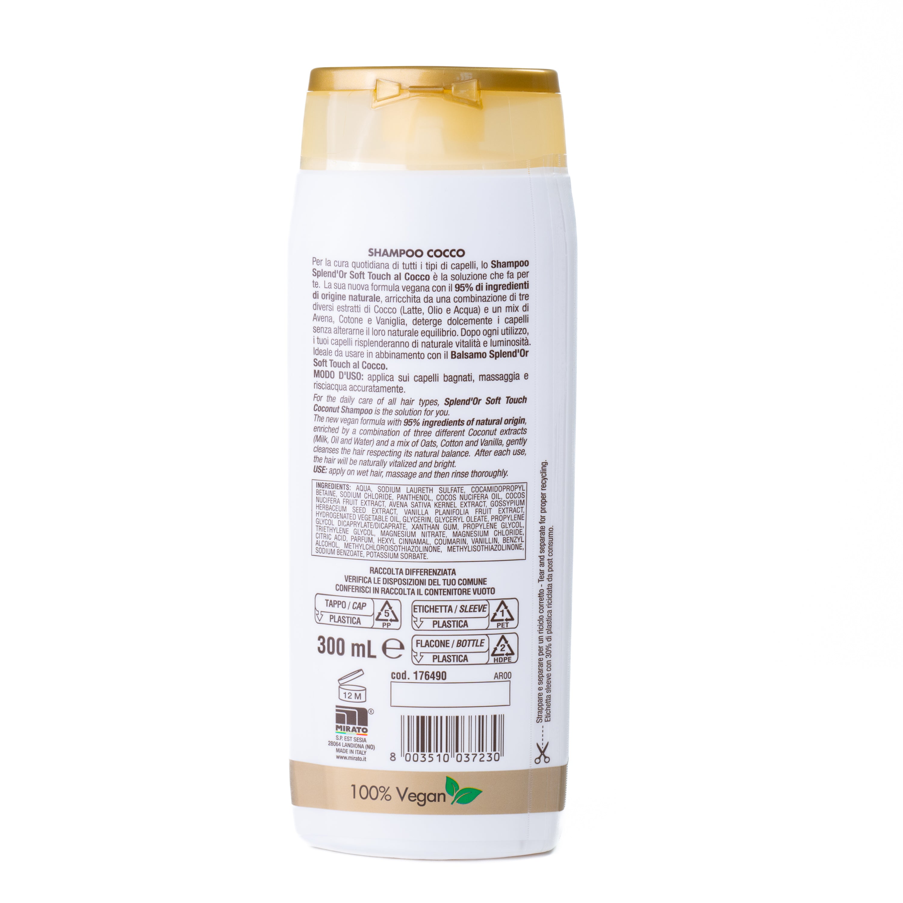 Șampon cu cocos Splend'Or, 300 ml