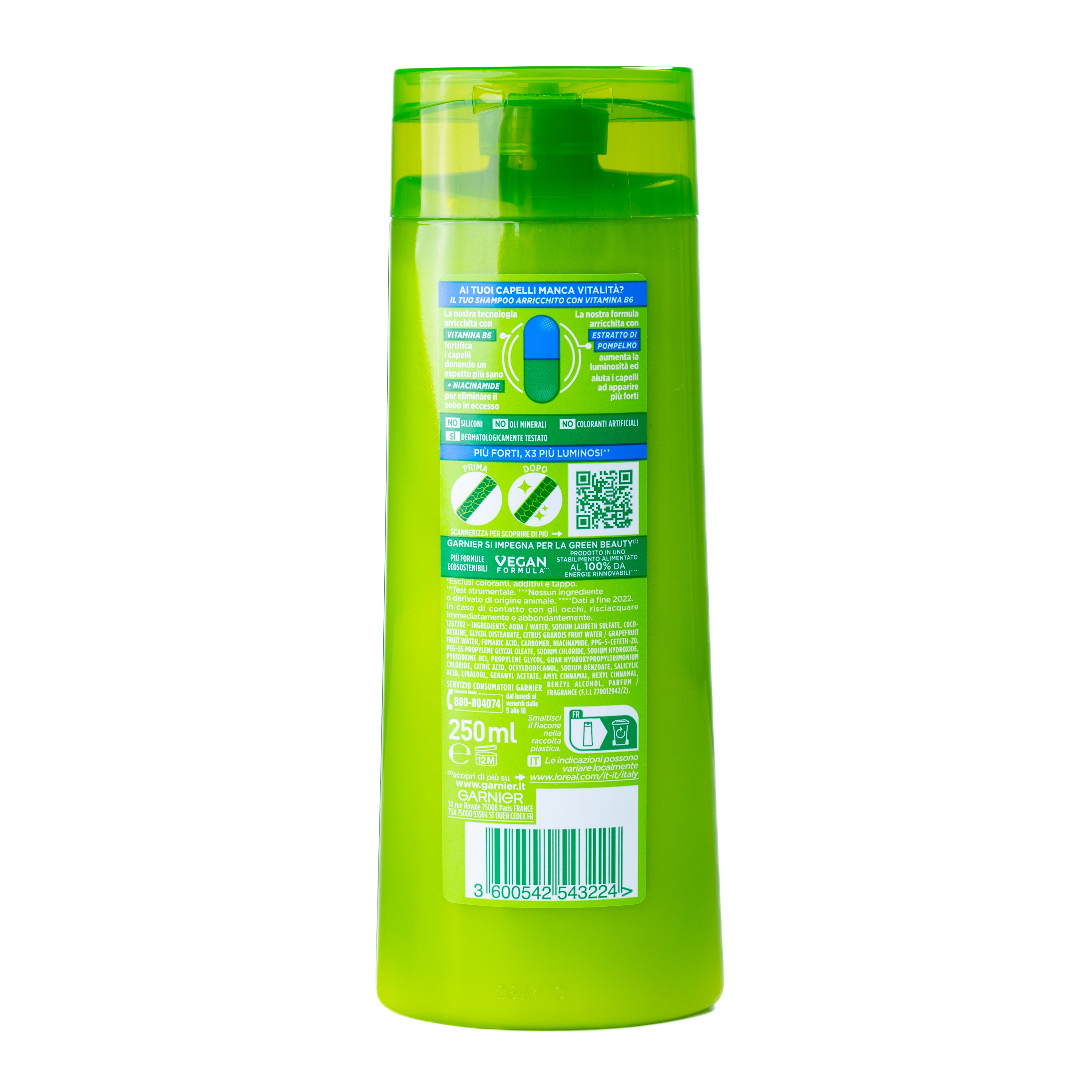 Șampon Fructis pentru păr normal Garnier, 250 ml