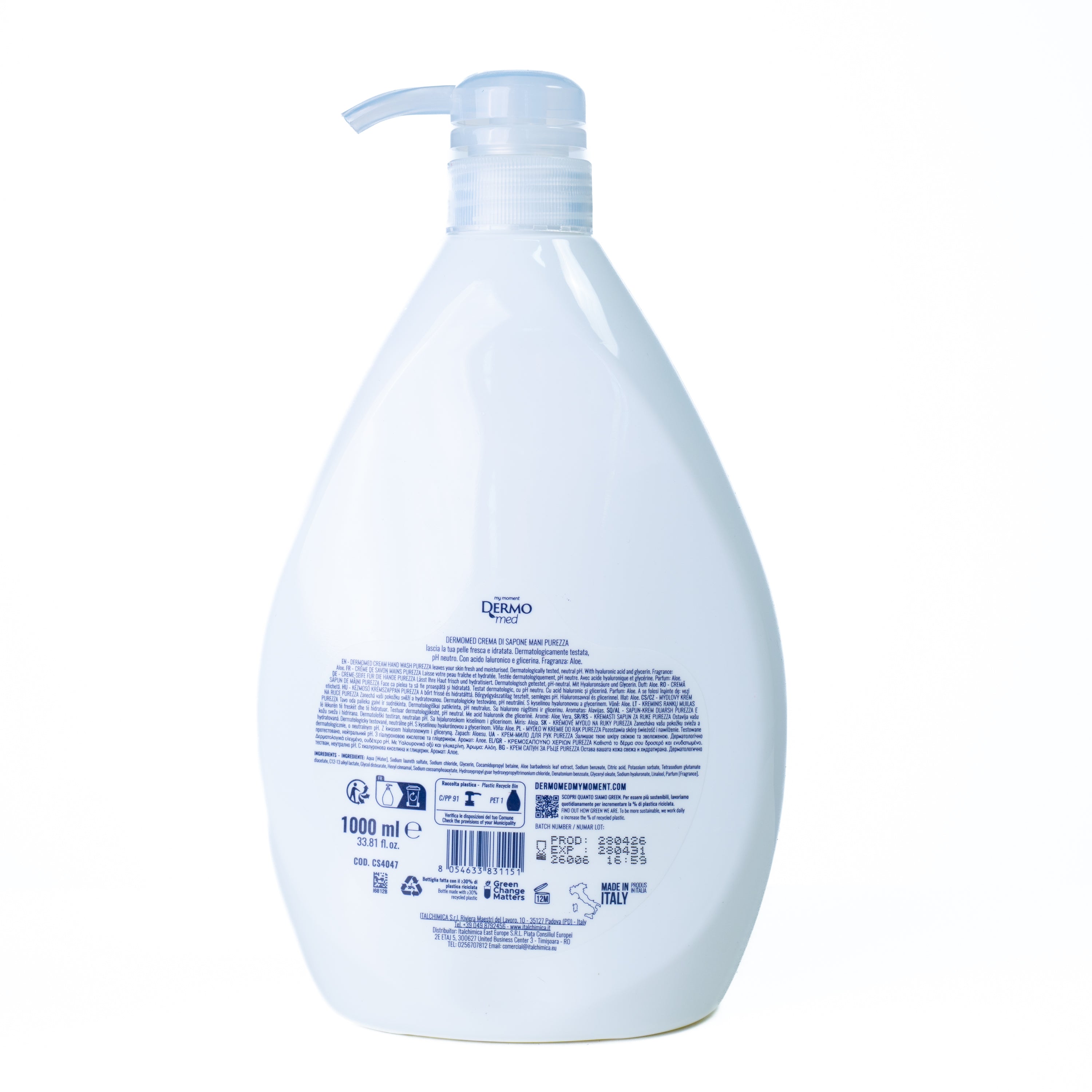Săpun lichid cremos Aloe Dermomed, 1 L