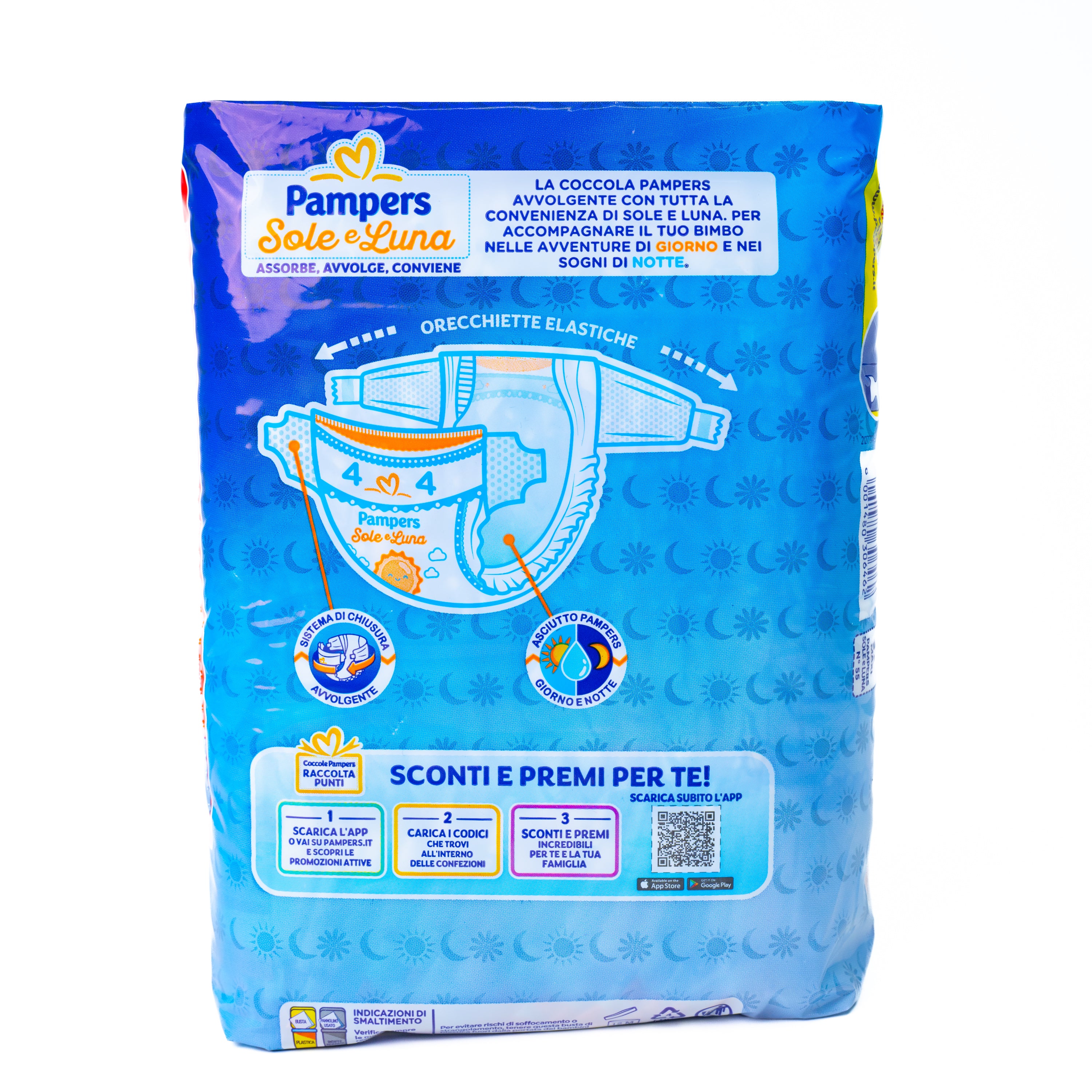 Scutece Sole e Luna Maxi mărimea 4 Pampers, 17 bucăți