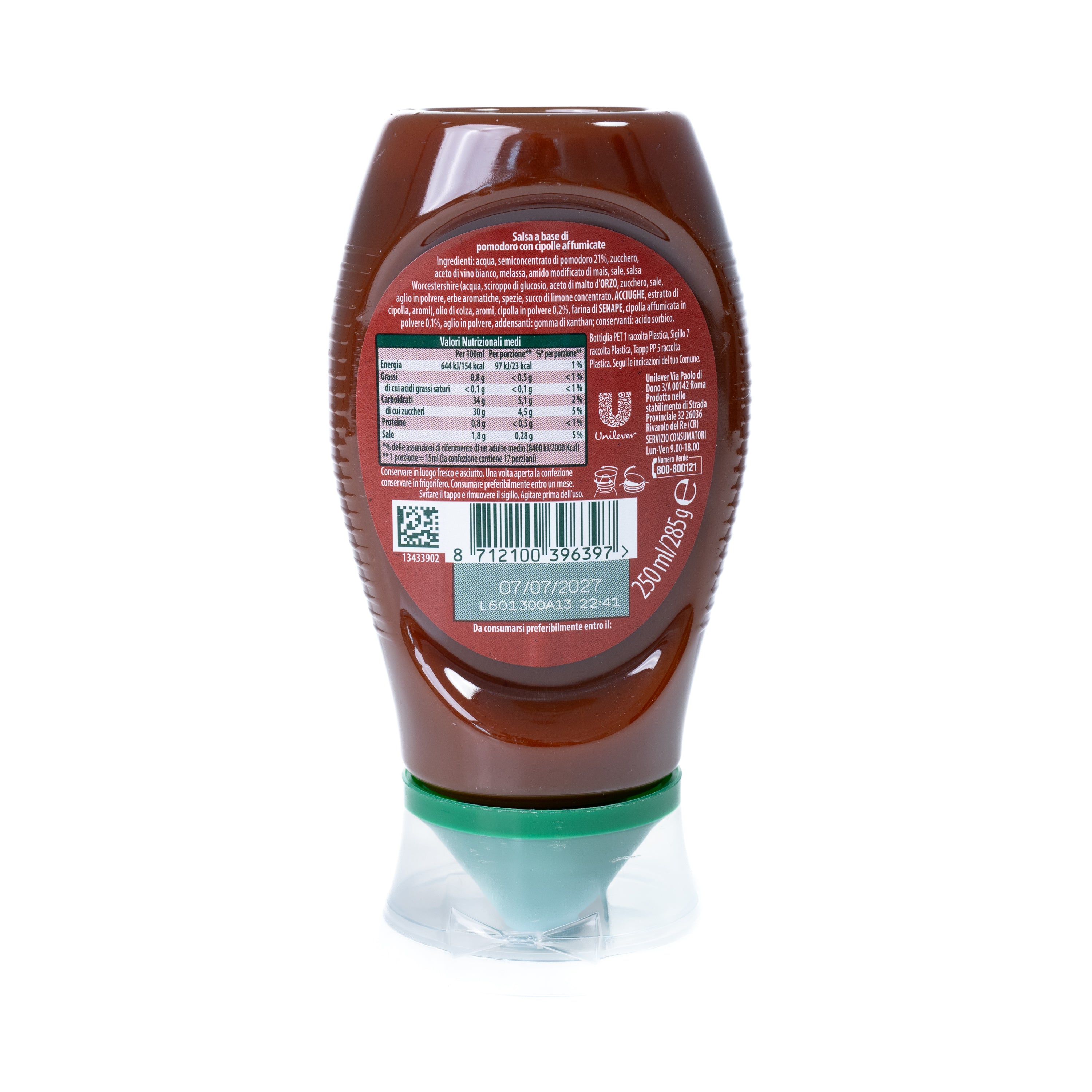Sos barbecue Calvé, flacon top-down, 250 ml