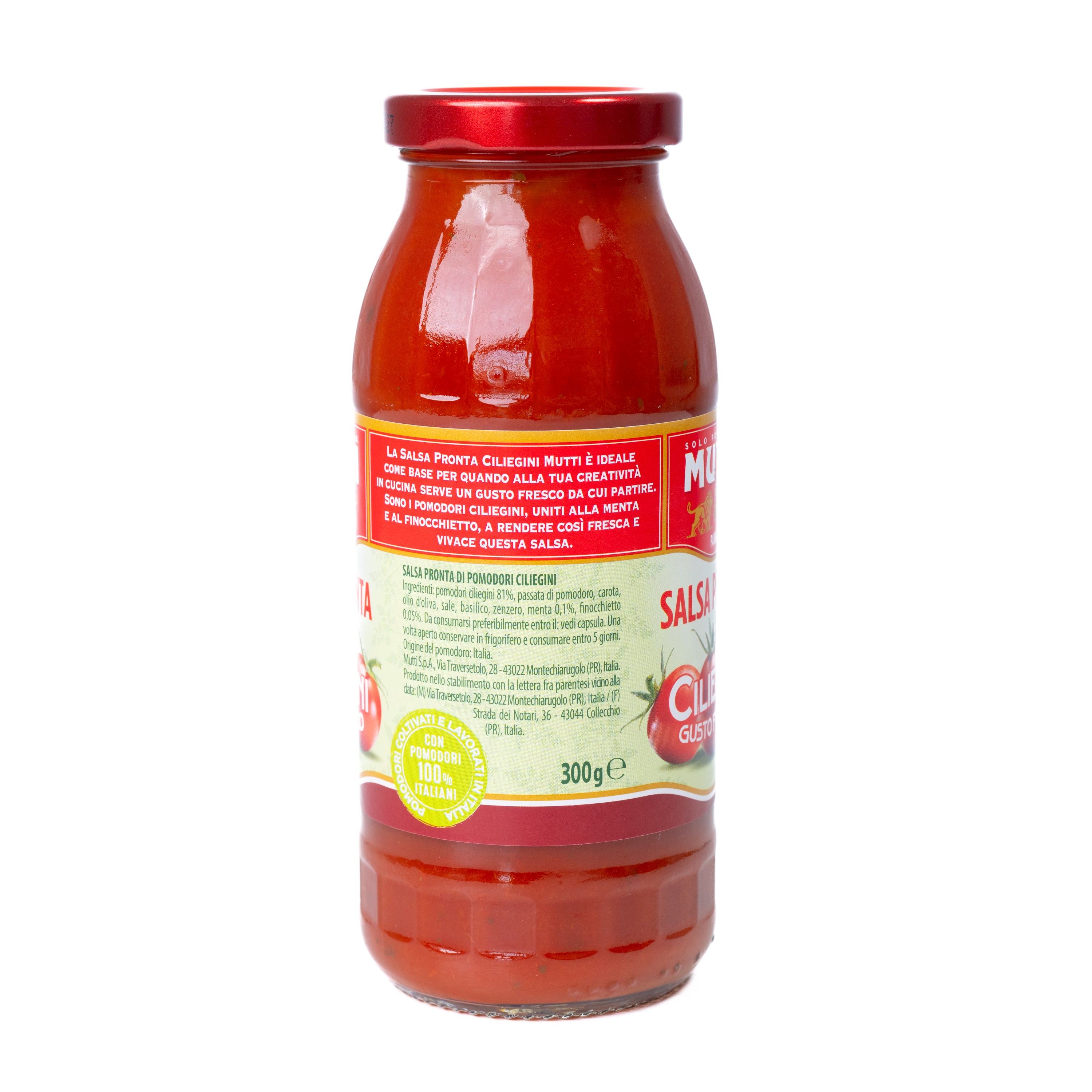 Sos gata preparat din roșii cherry Mutti, 300 g