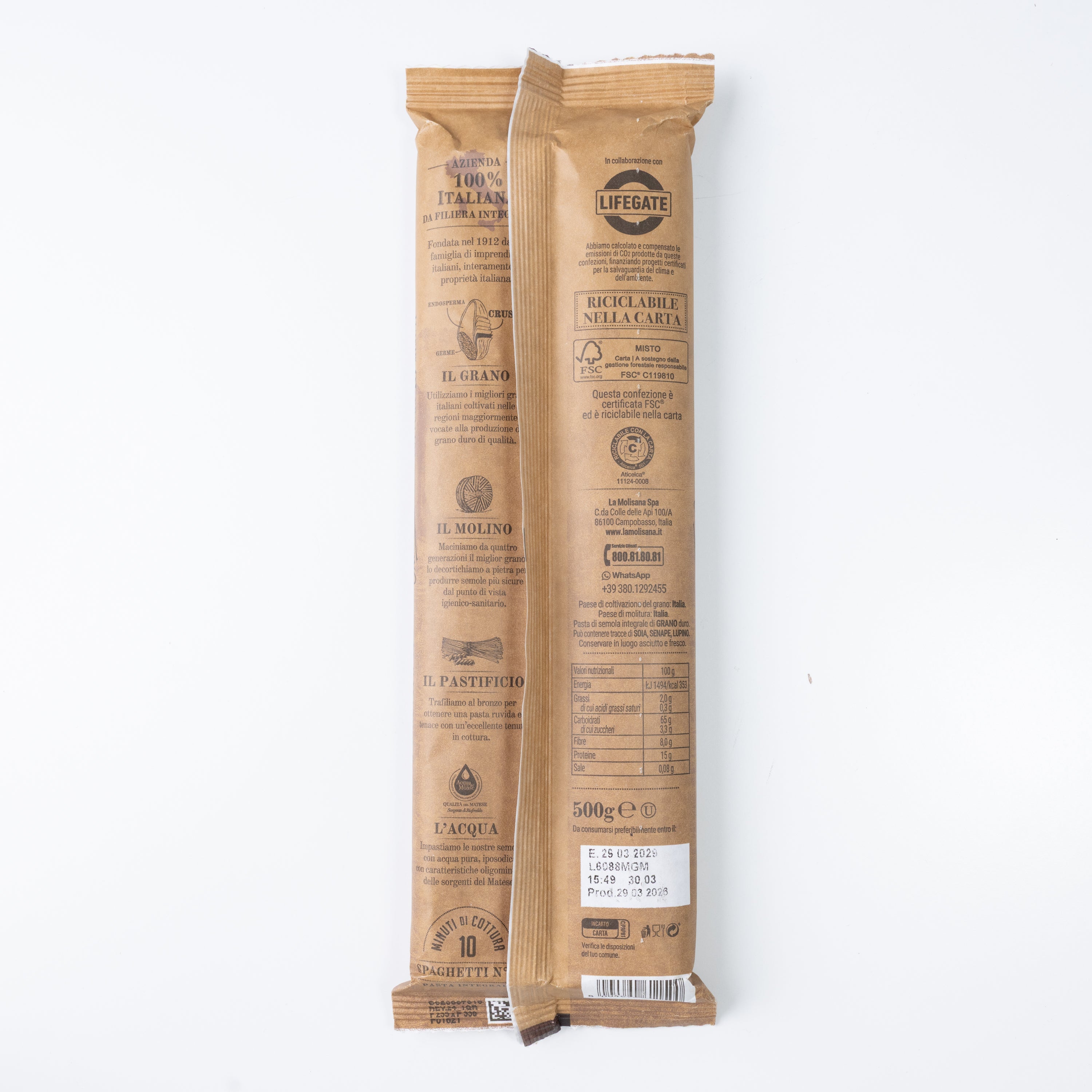Spaghete integrale nr. 15 La Molisana, 500 g