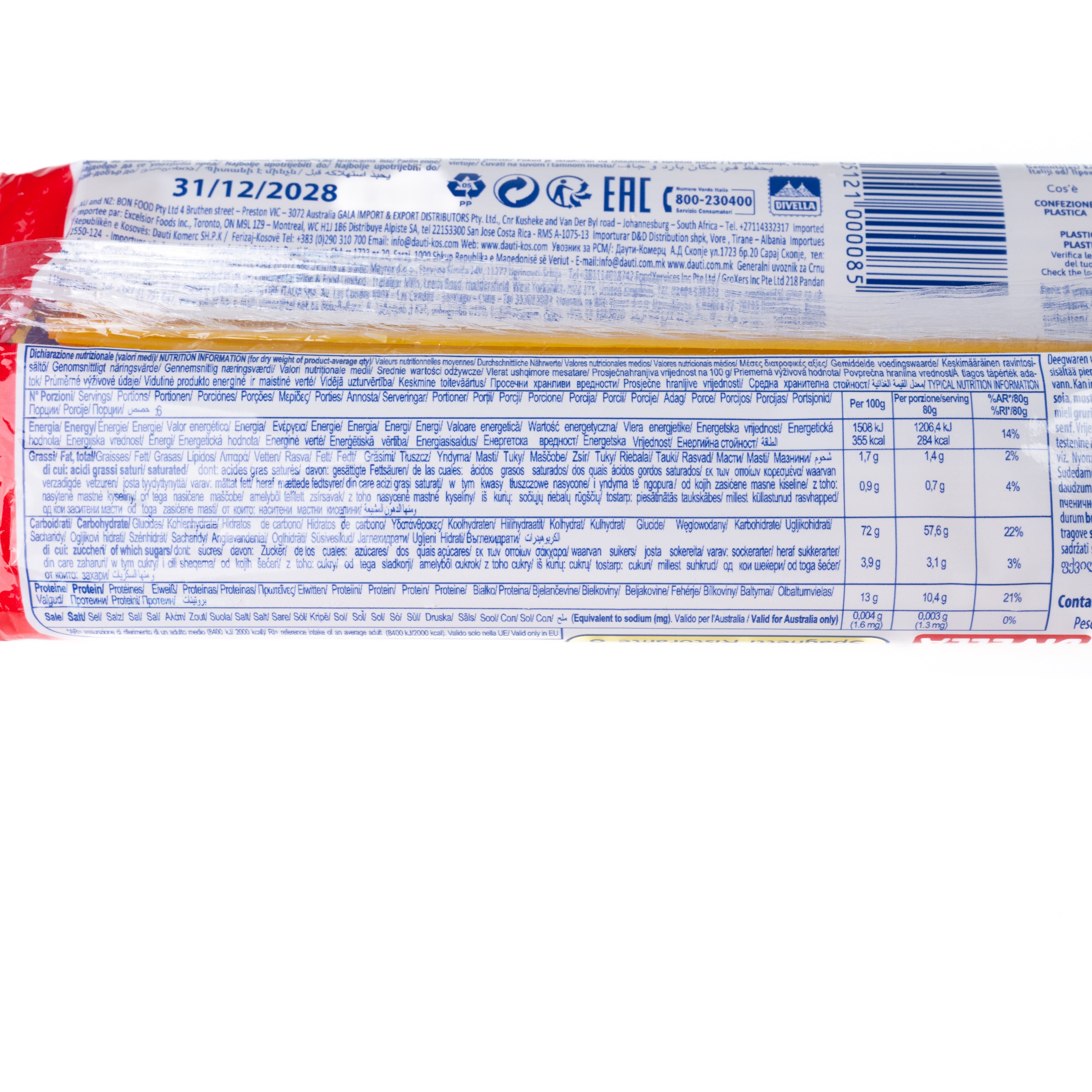 Spaghete Ristorante nr. 8 Divella, 500 g