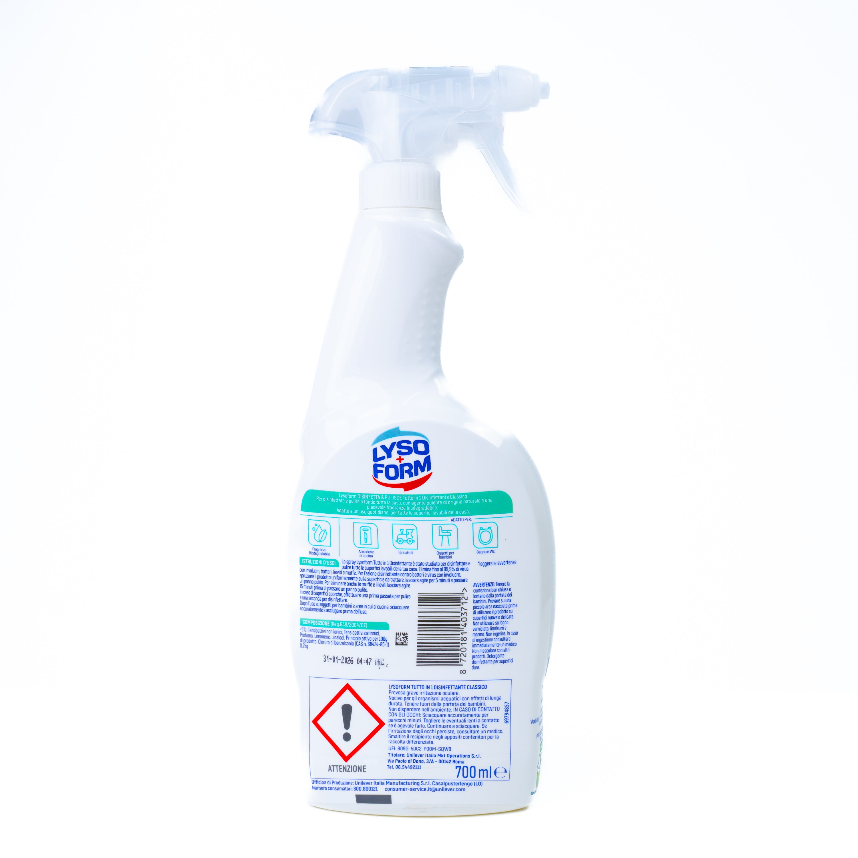 Spray dezinfectant Classico Lysoform, 700 ml