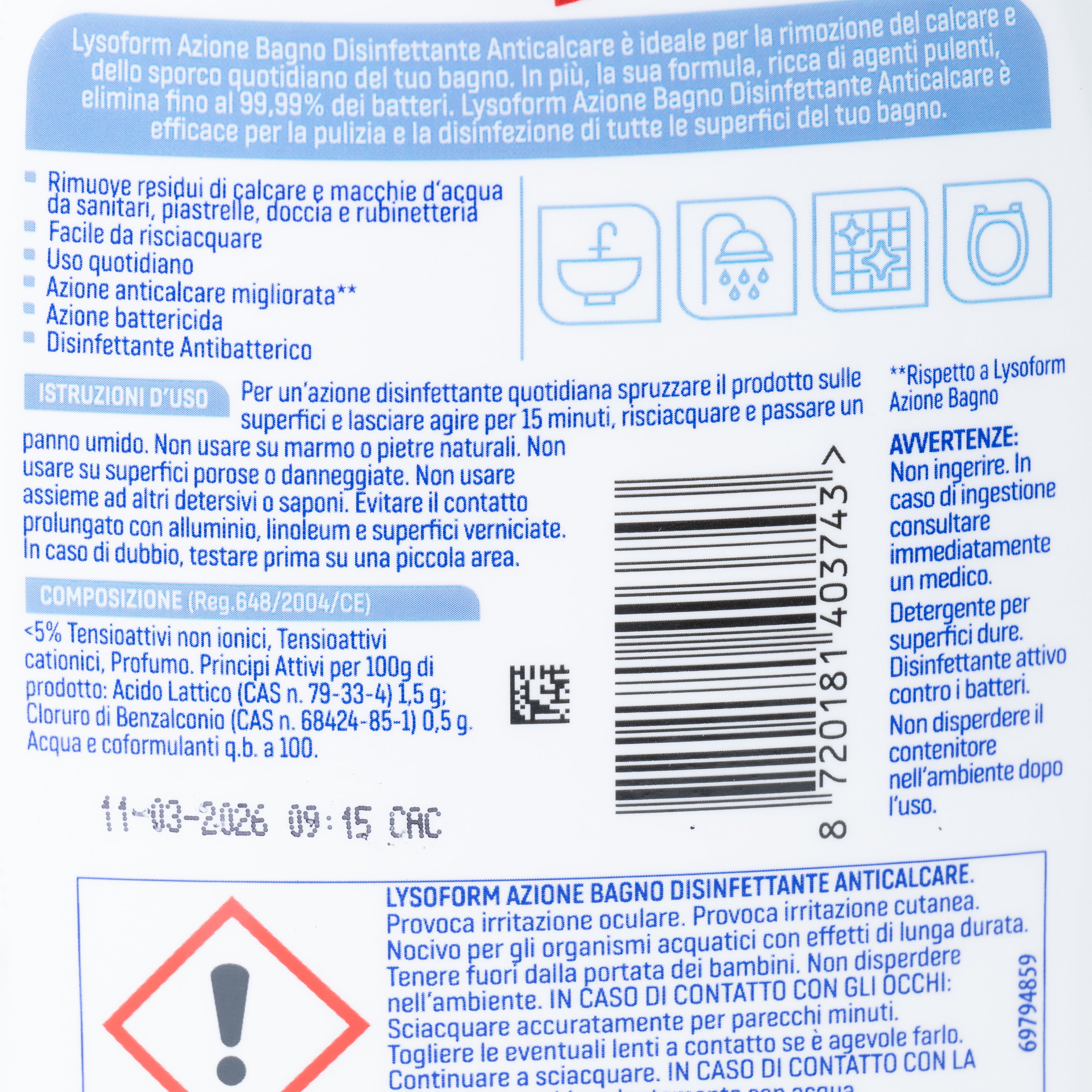 Spray pentru baie Lysoform, 700 ml