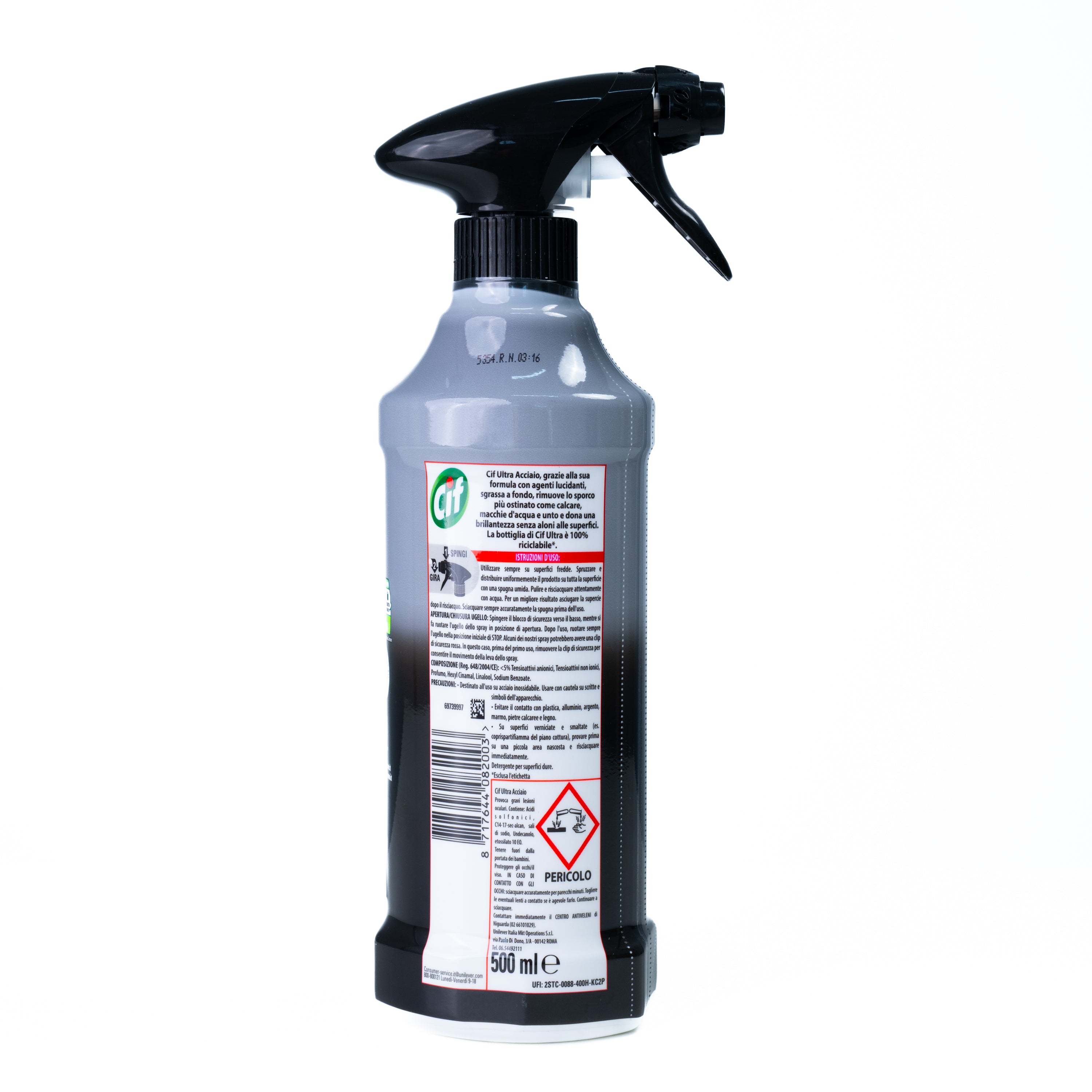 Spray pentru inox Power Cif, 500 ml