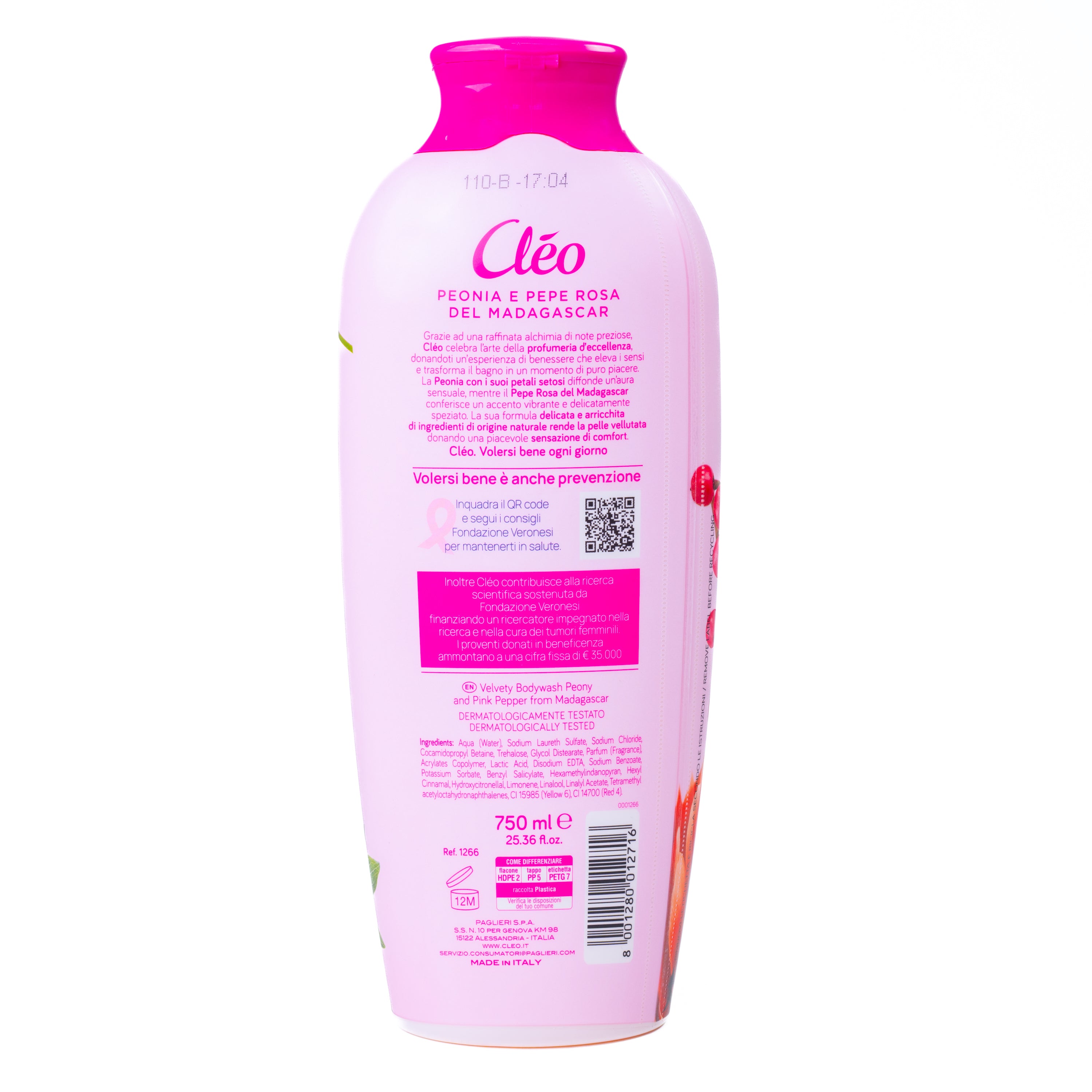 Spumant de baie bujor și piper roz Cleo, 750 ml