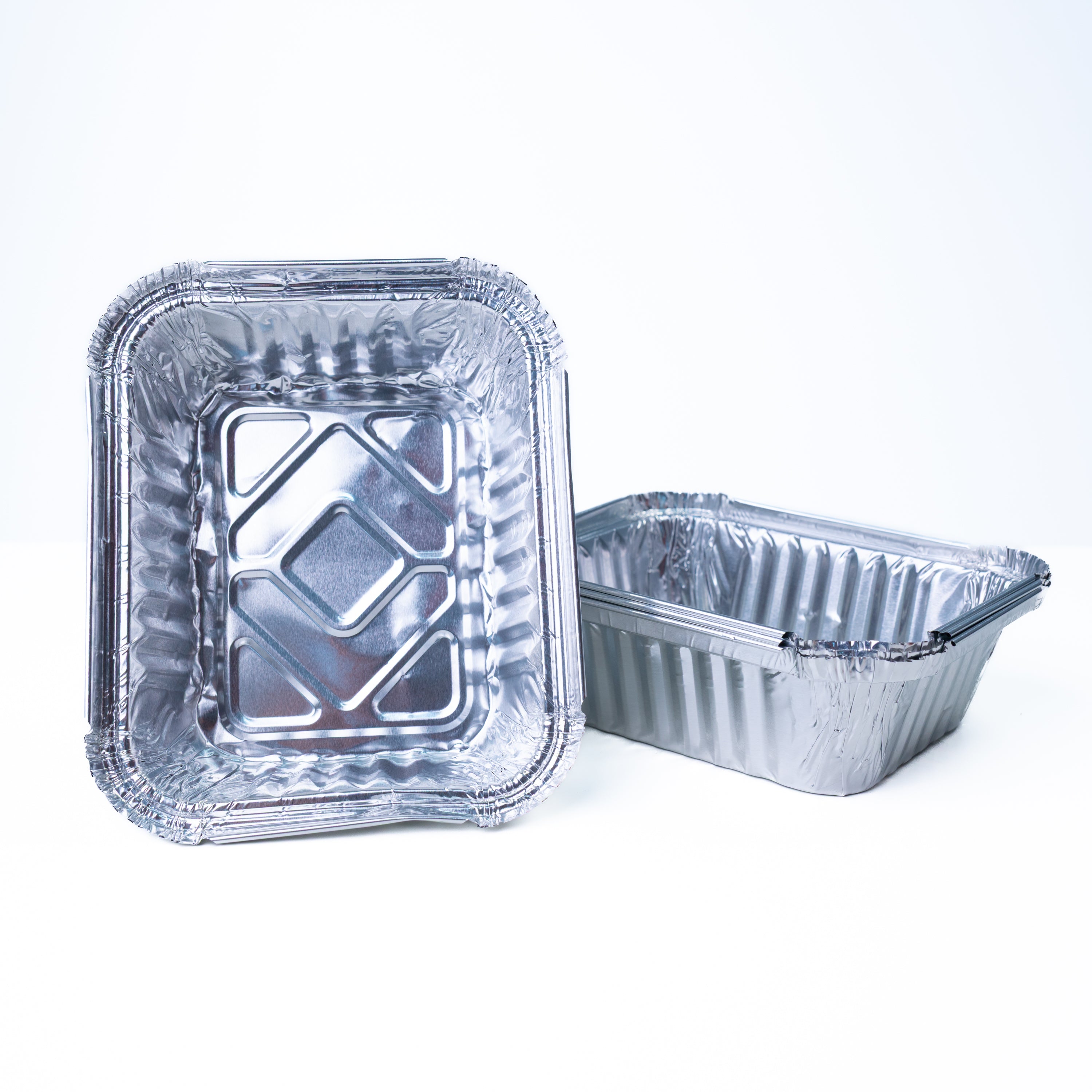 Tăvi din aluminiu cu capace Foli, 1 porție, 4 bucăți