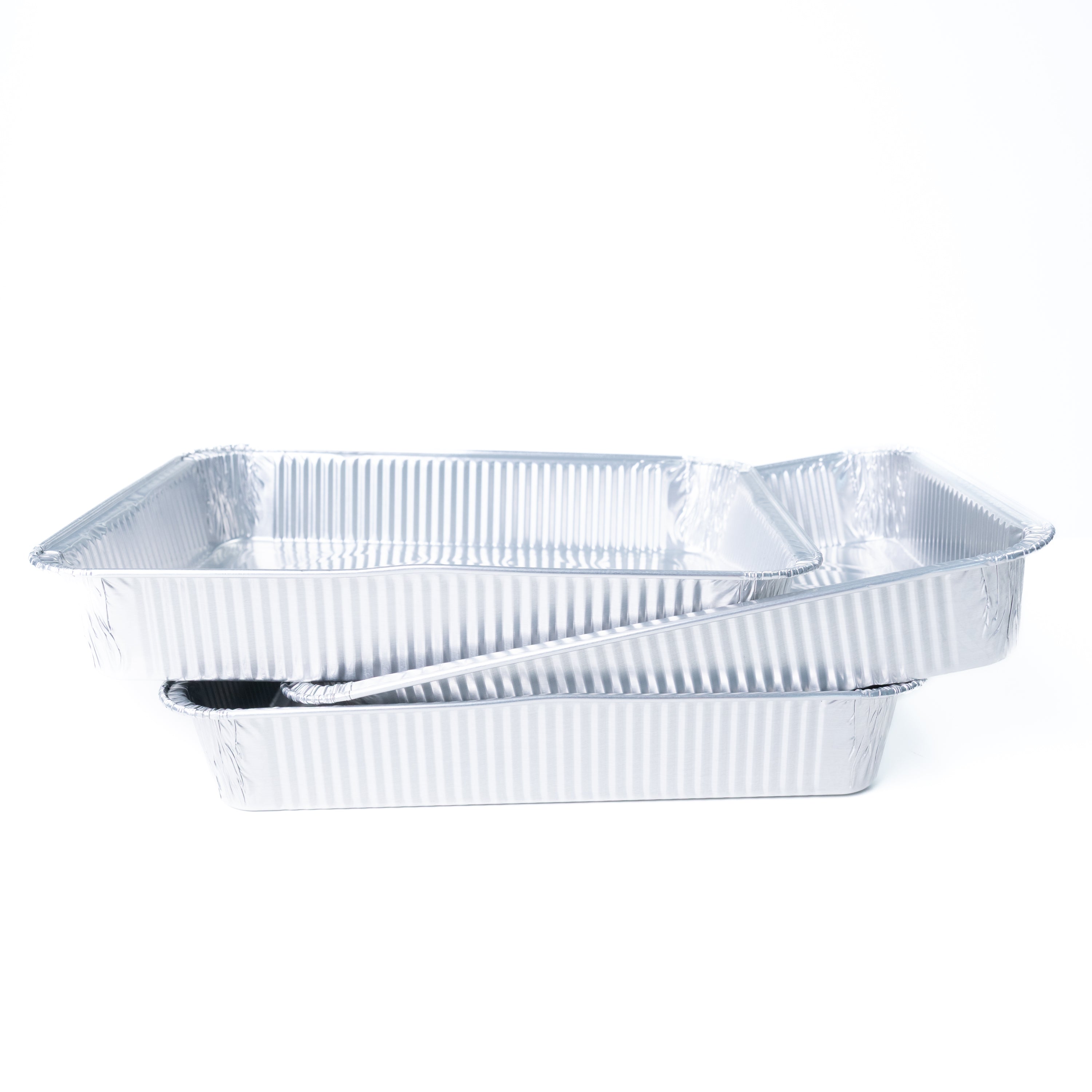 Tăvi din aluminiu fără capace Foli, 4 porții, 3 bucăți