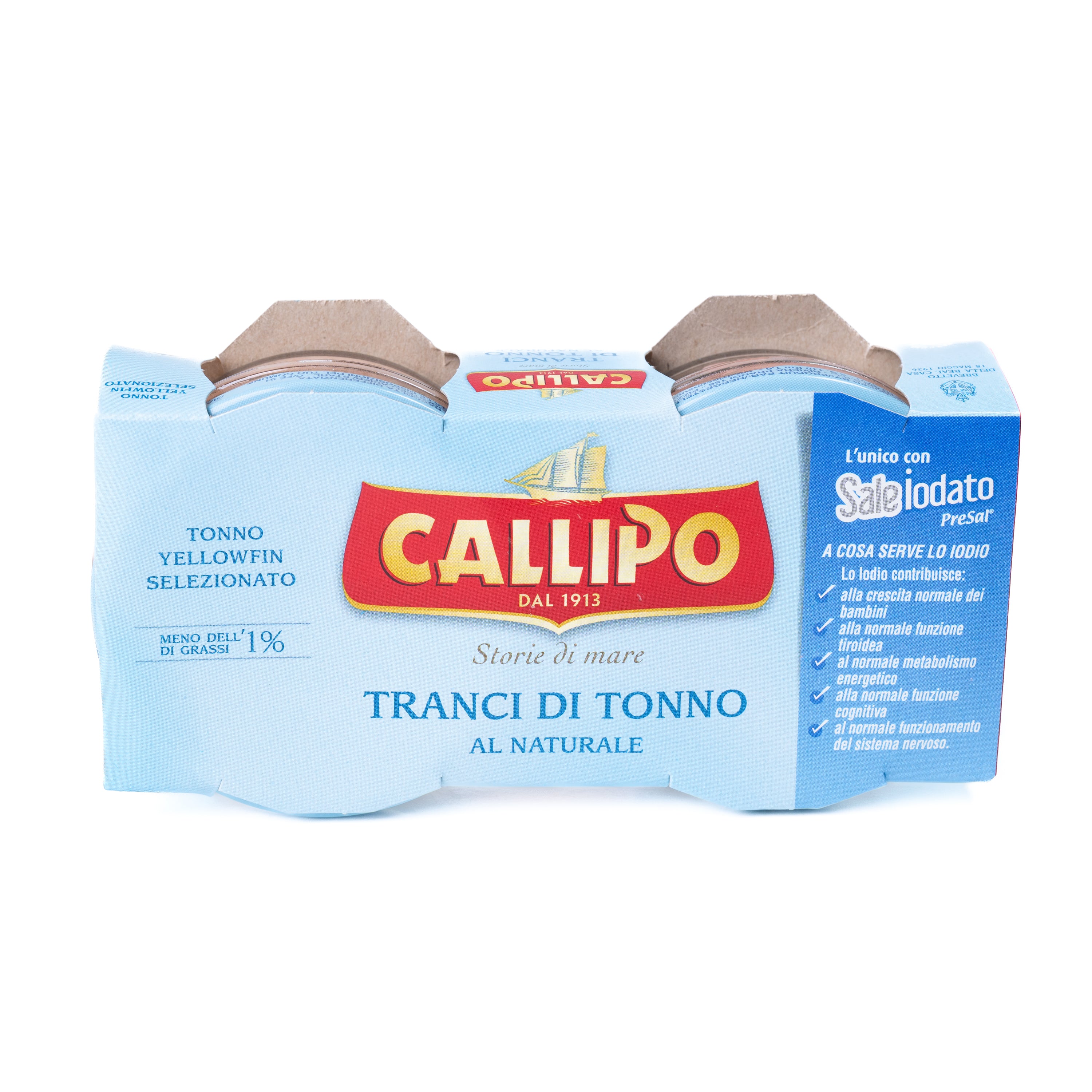 Ton Callipo în suc propriu, 2 x 70 g, borcan